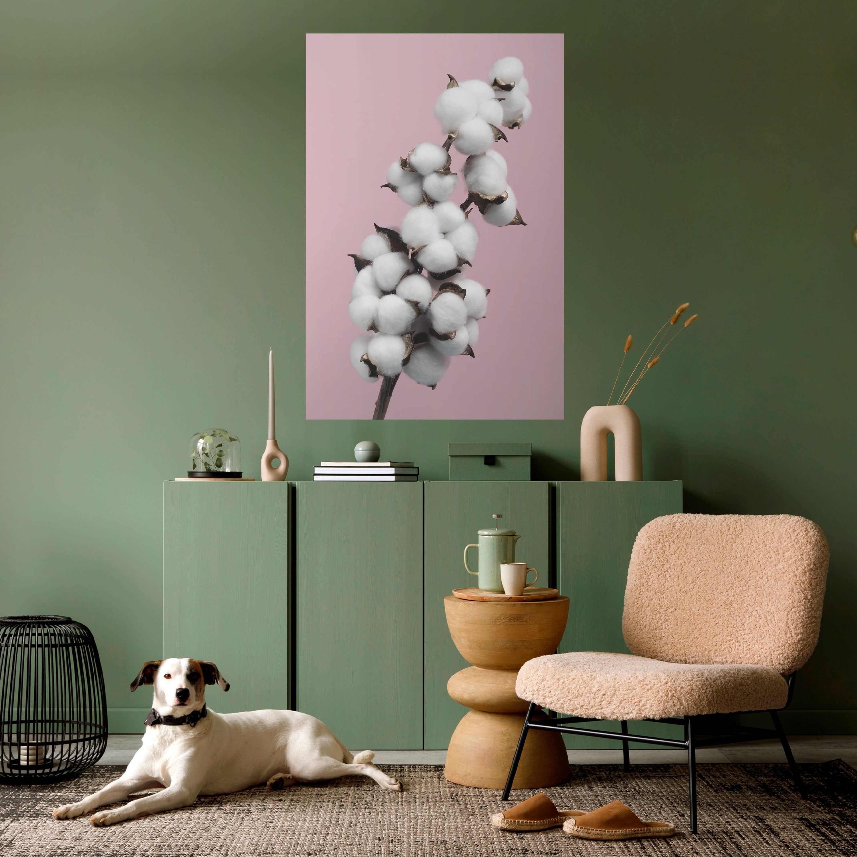 COTTON CLOUDS WHISPER Peel and Stick Vertical Poster