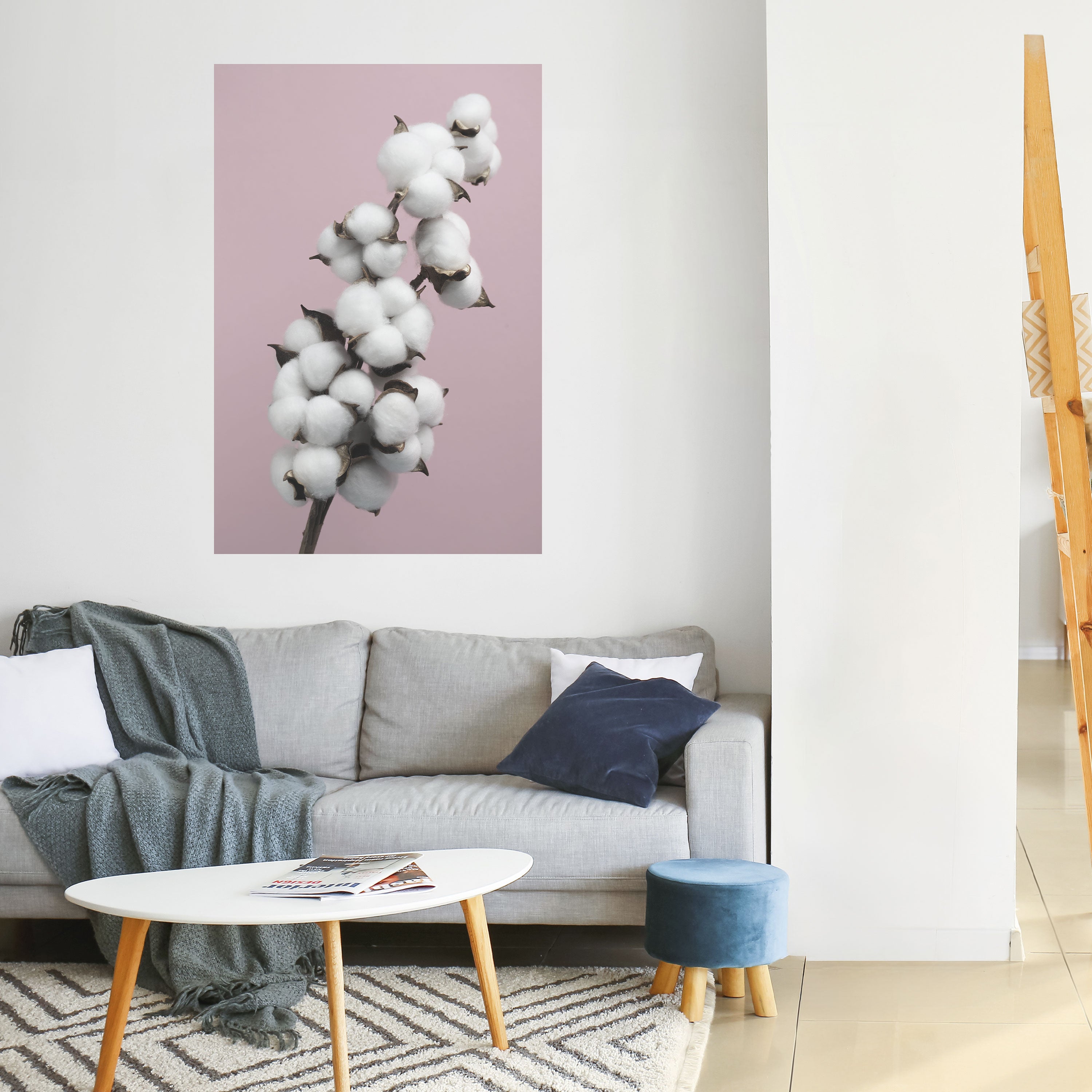 COTTON CLOUDS WHISPER Peel and Stick Vertical Poster