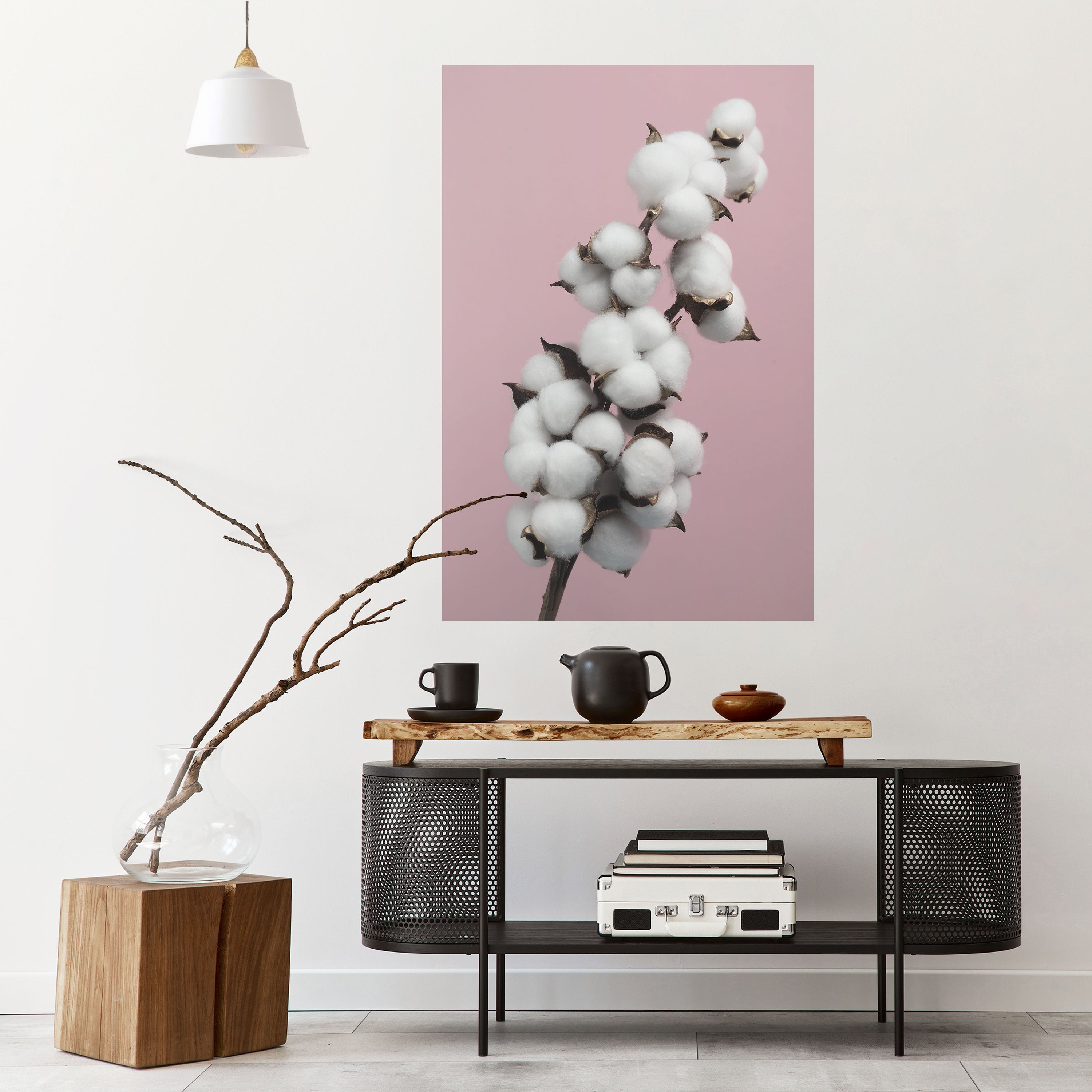 COTTON CLOUDS WHISPER Peel and Stick Vertical Poster