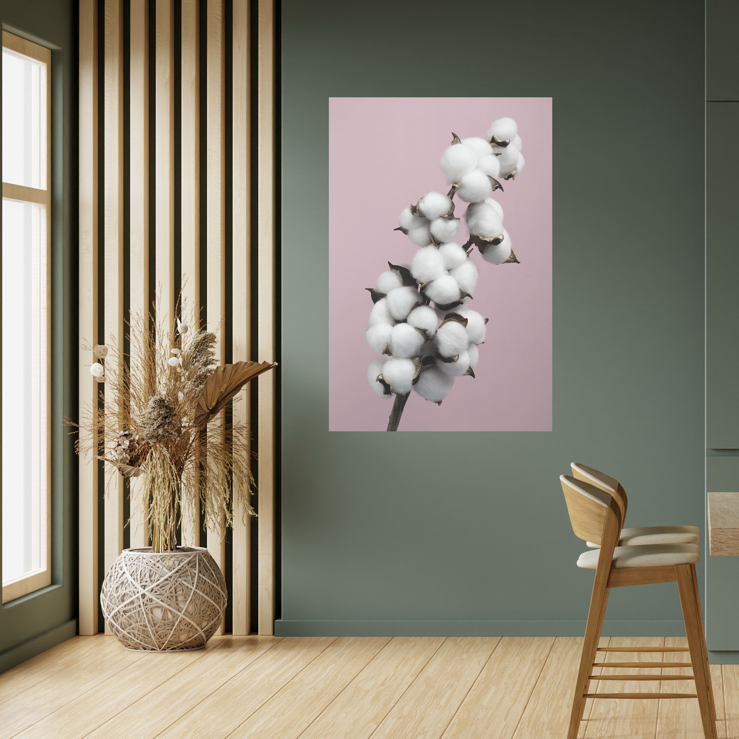 COTTON CLOUDS WHISPER Peel and Stick Vertical Poster