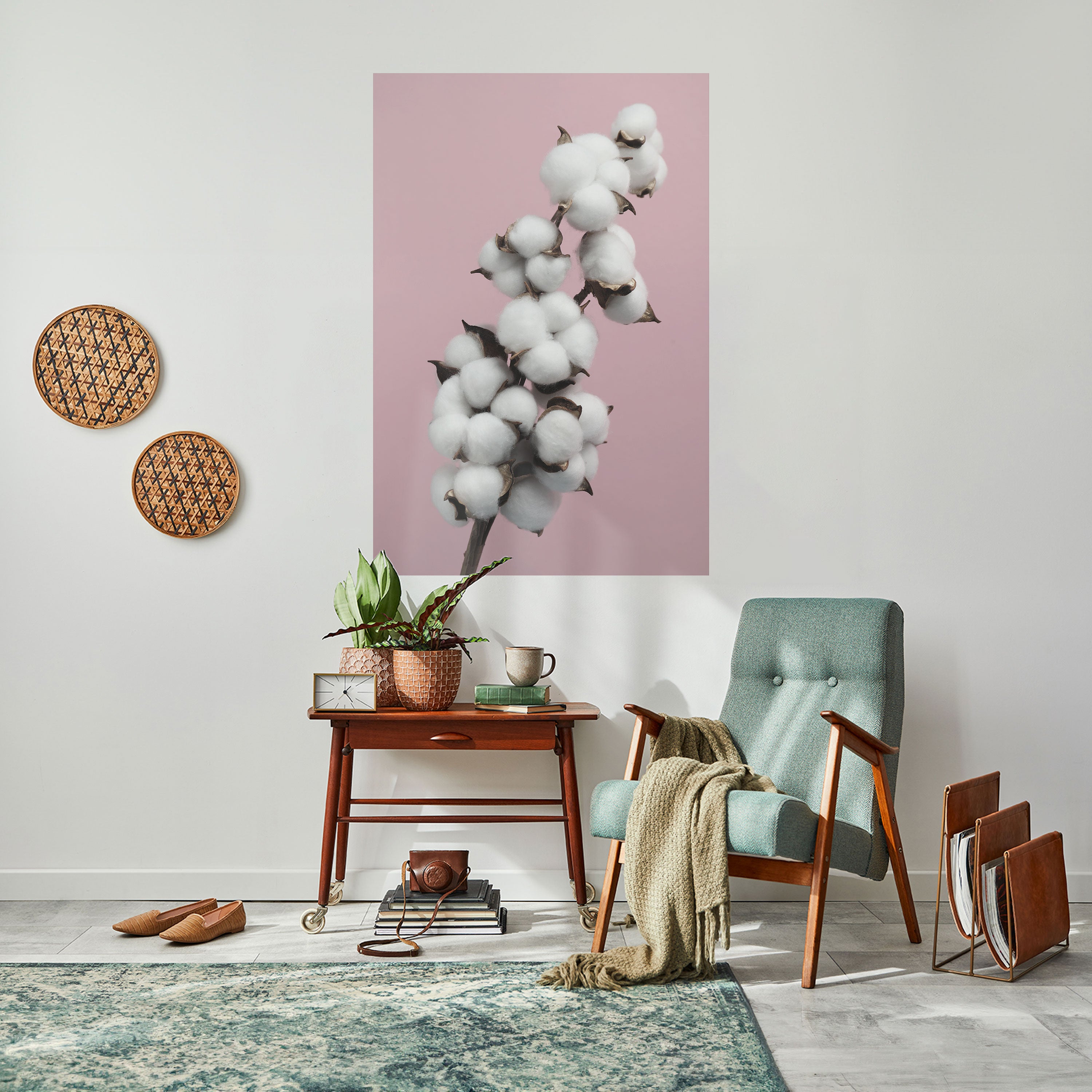 COTTON CLOUDS WHISPER Peel and Stick Vertical Poster