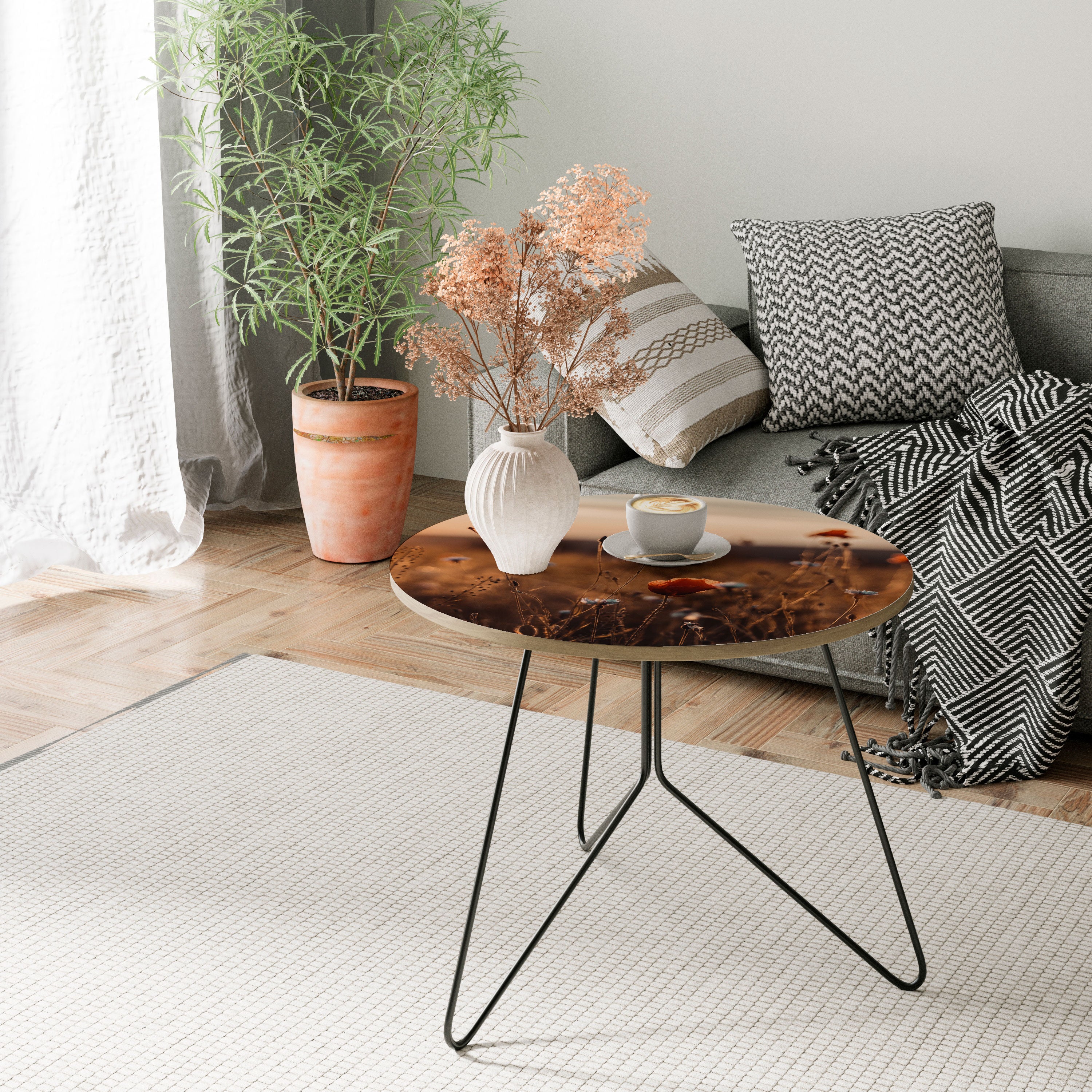 PRADOS RESPLANDECIENTES AL ANOCHECER Mesa de centro 69