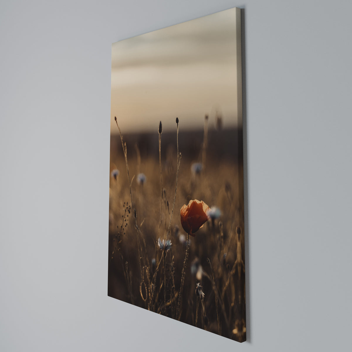 GLOWING MEADOWS AT DUSK Cuadro en lienzo vertical