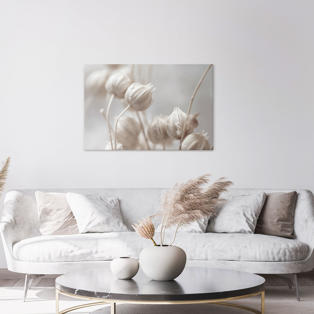 MYSTICAL BOTANICAL BLUSH Cuadro en lienzo horizontal