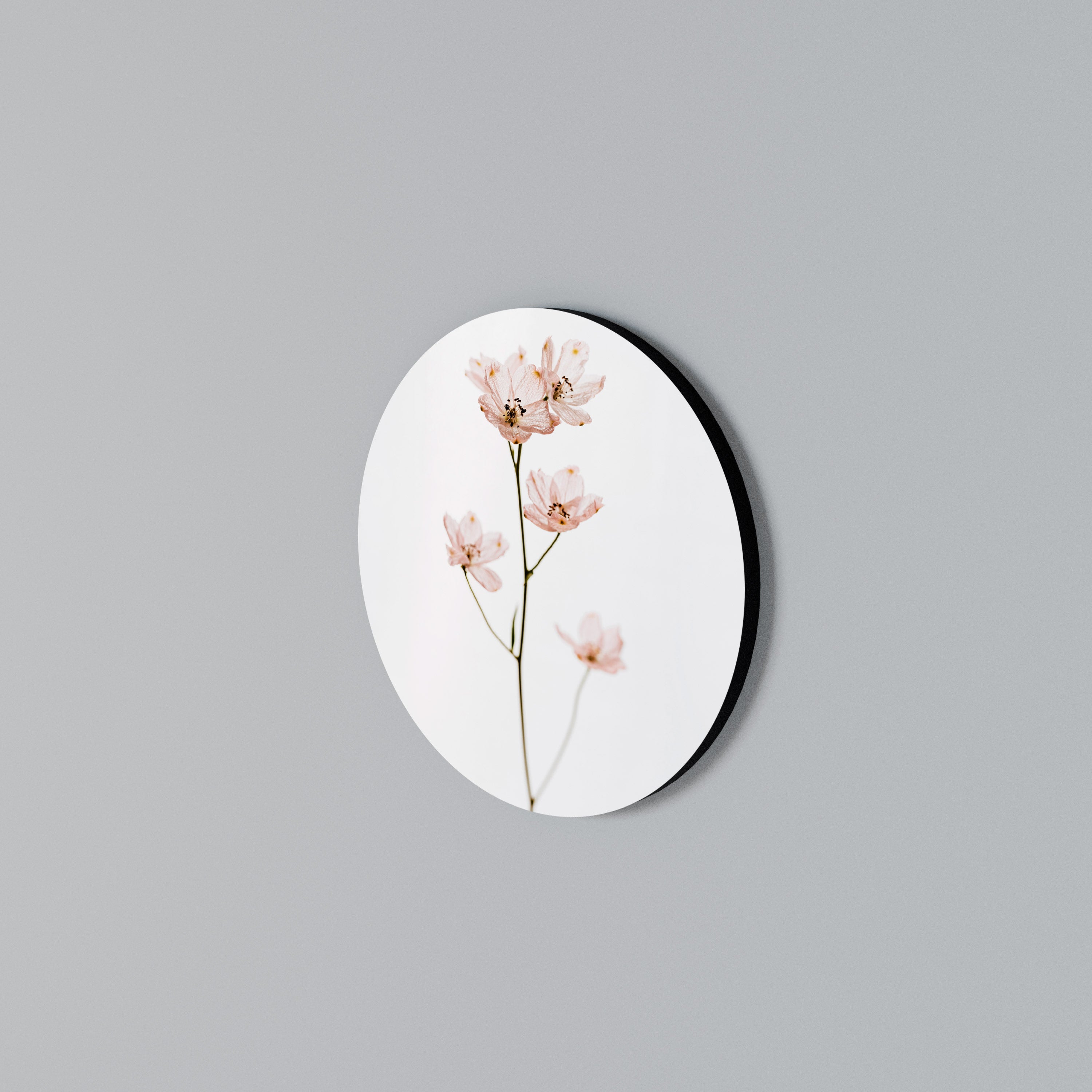 WHISPERS OF PINK Round Wall Art