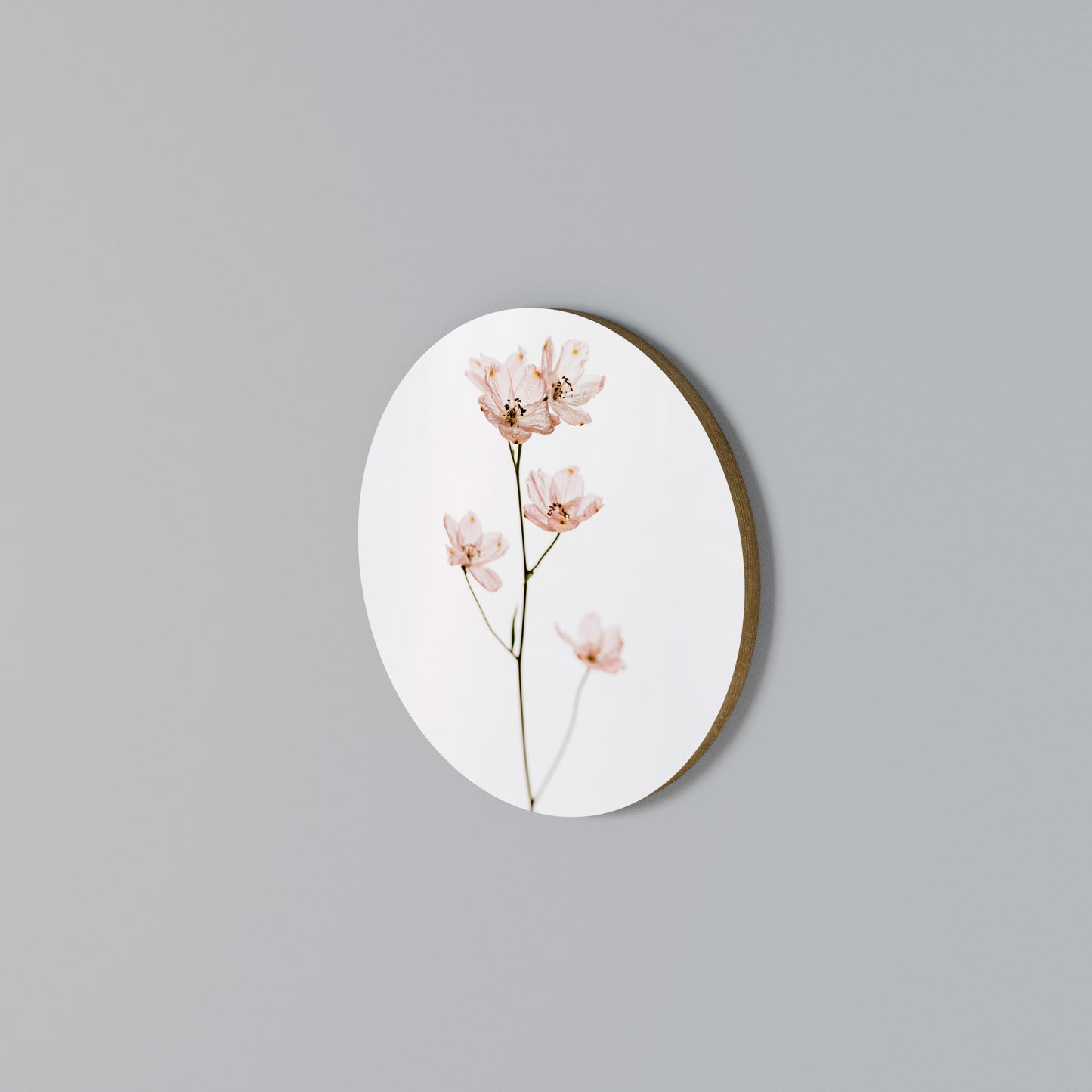 WHISPERS OF PINK Arte de pared redondo