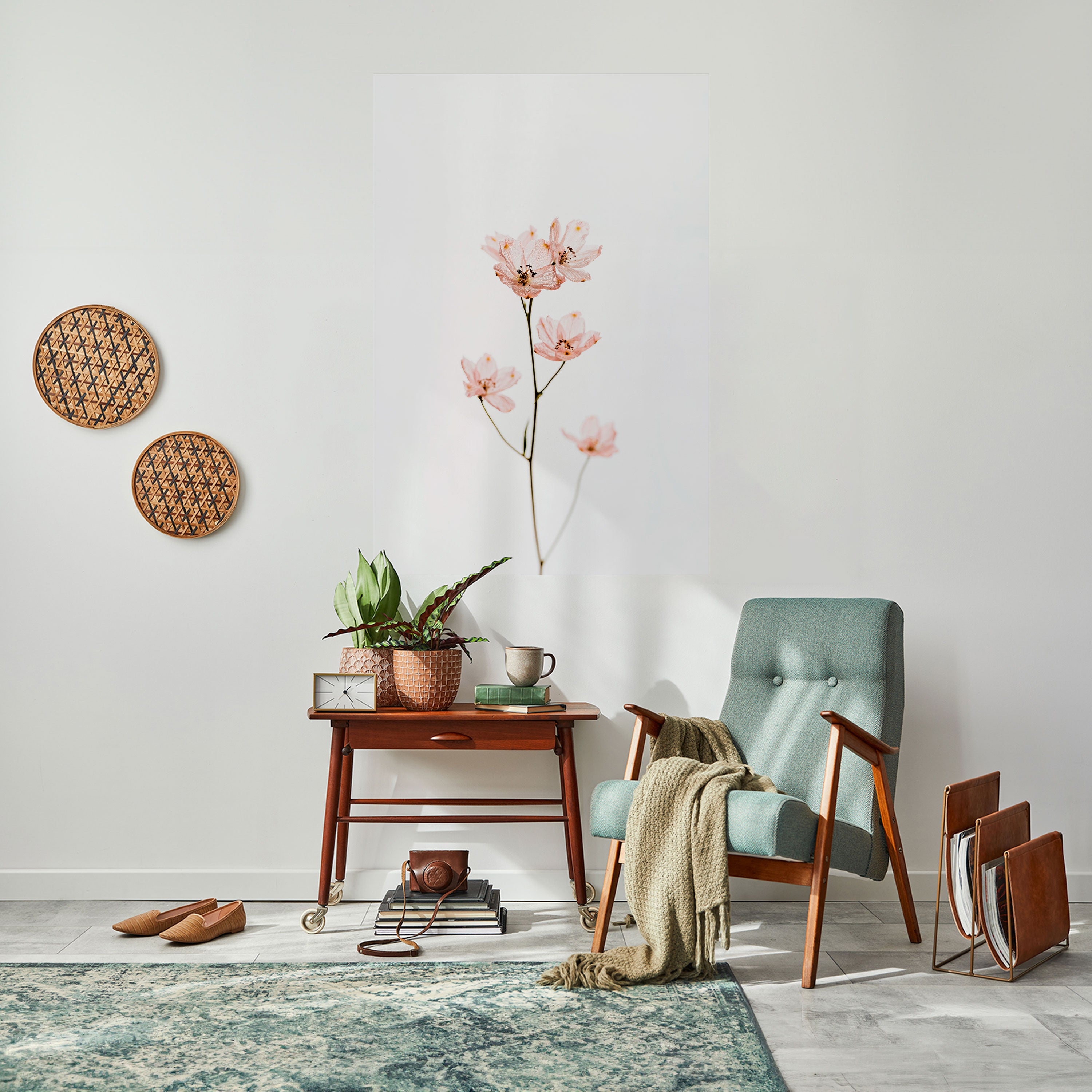 WHISPERS OF PINK Peel and Stick Vertical Poster