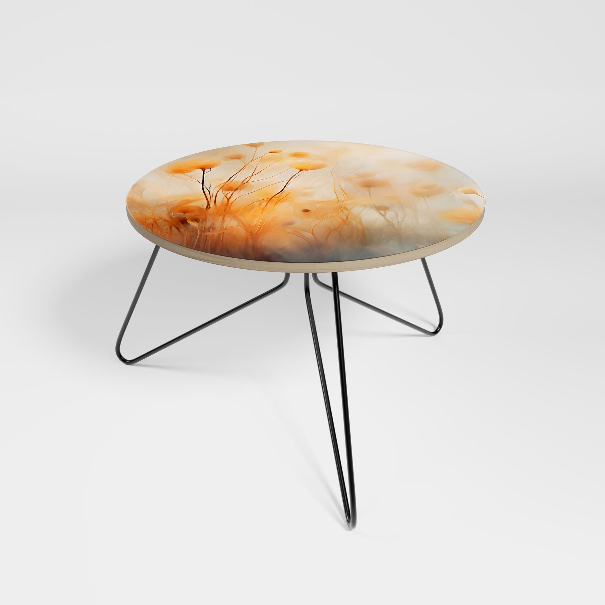 Mesa de centro EMBRACE en tono dorado de 60 pulgadas