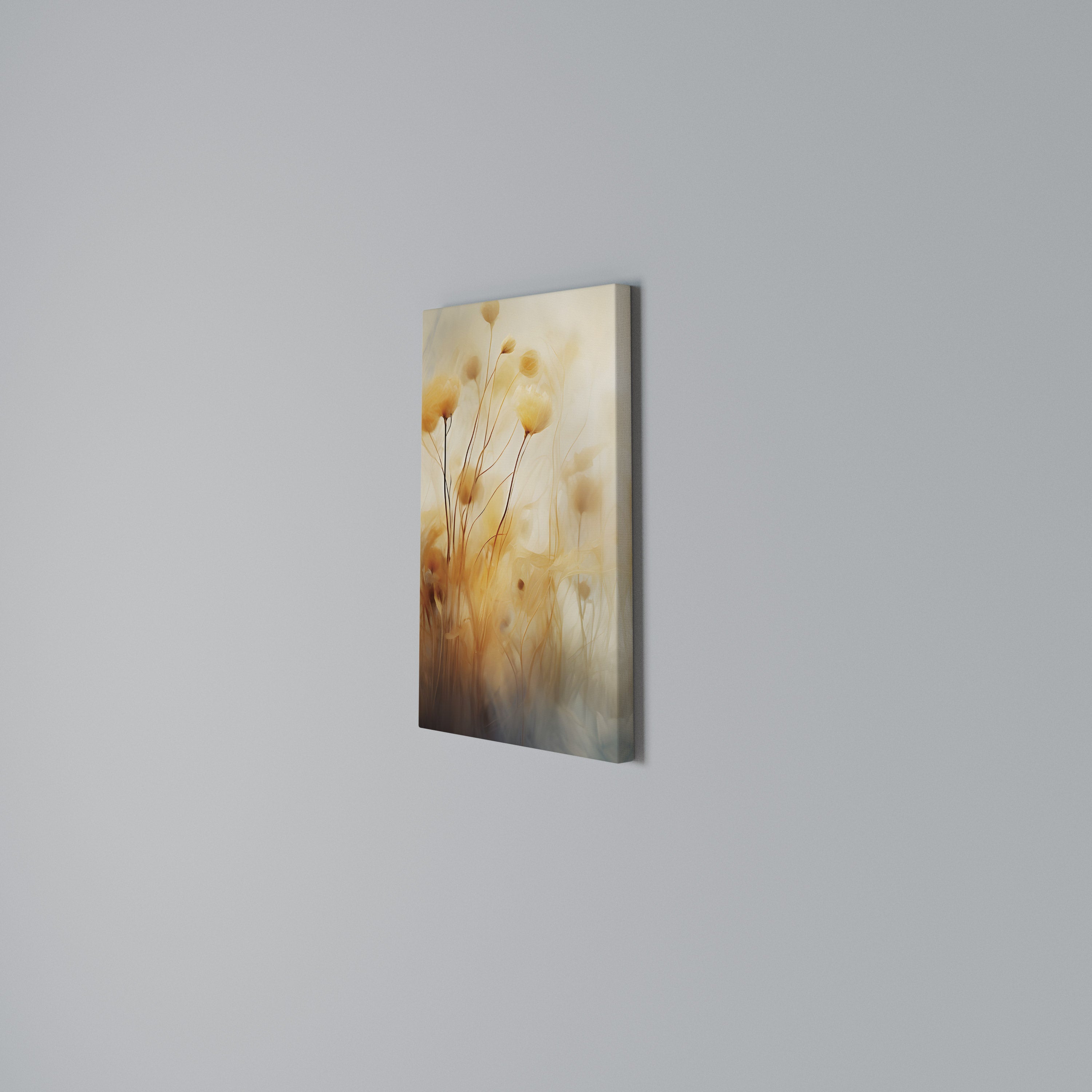 GOLDEN HUE EMBRACE Cuadro en lienzo vertical