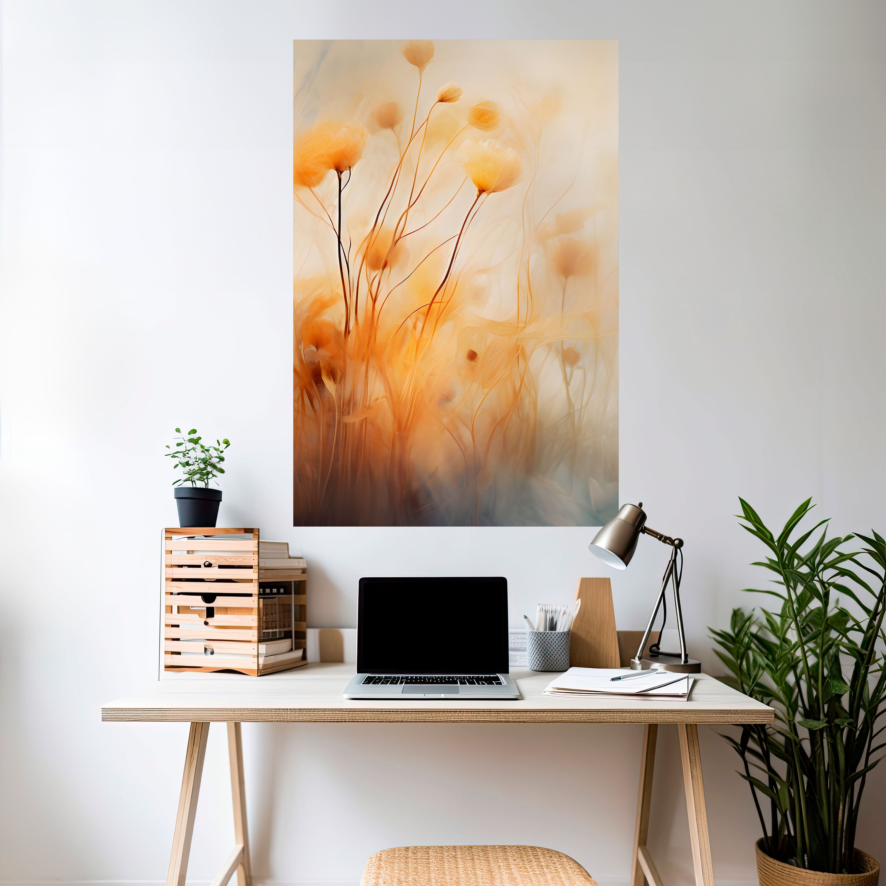 GOLDEN HUE EMBRACE Peel and Stick Vertical Poster