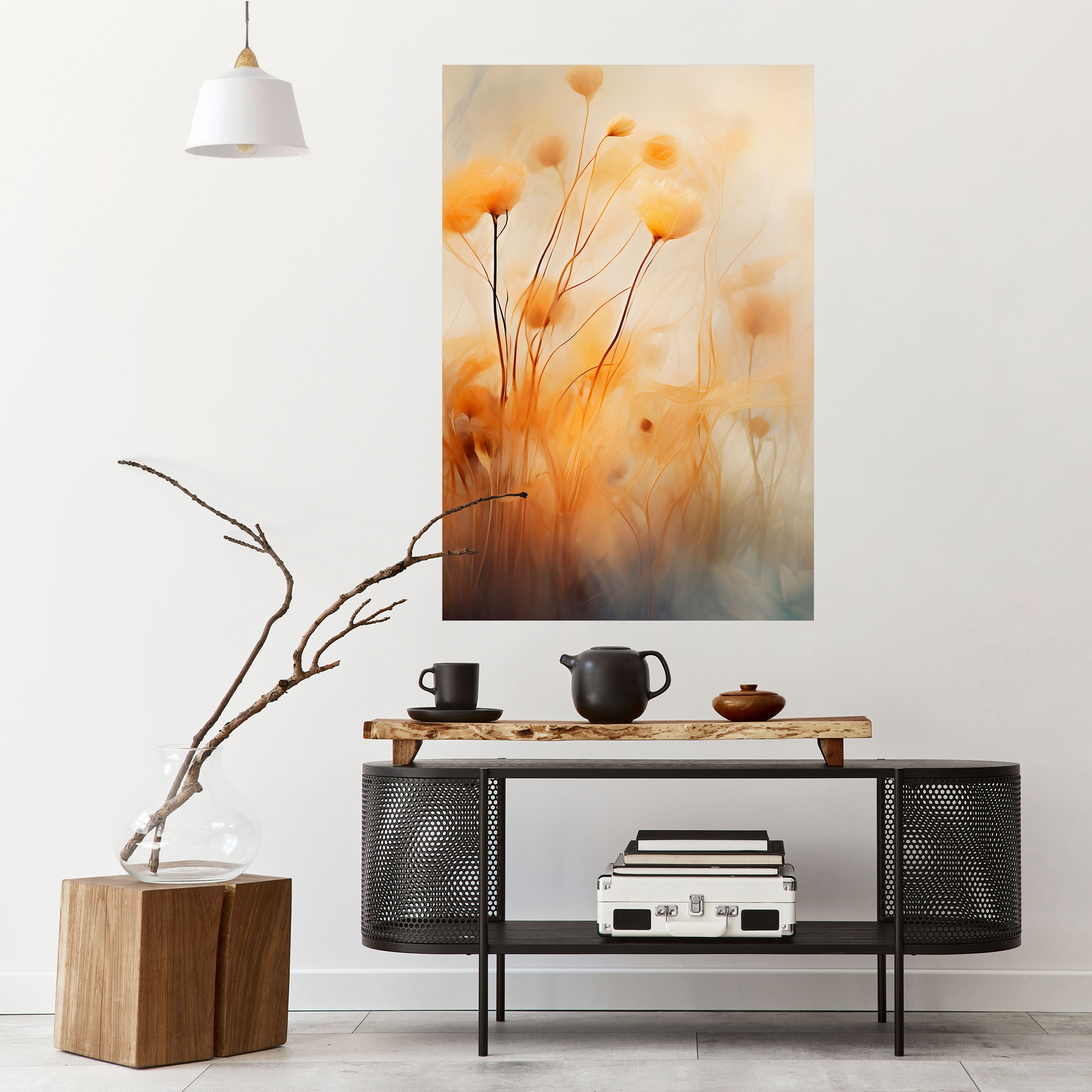 GOLDEN HUE EMBRACE Peel and Stick Vertical Poster