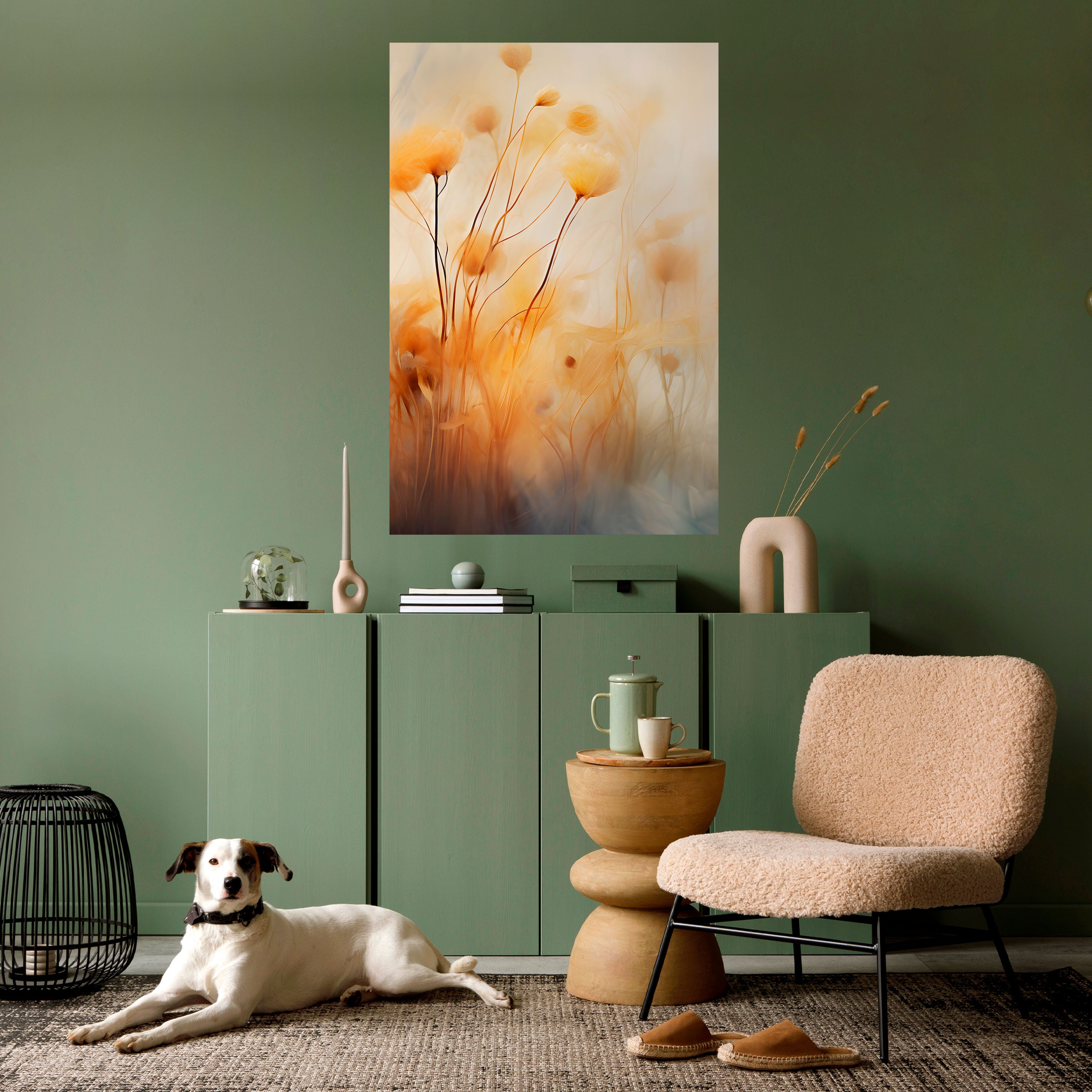 GOLDEN HUE EMBRACE Peel and Stick Vertical Poster