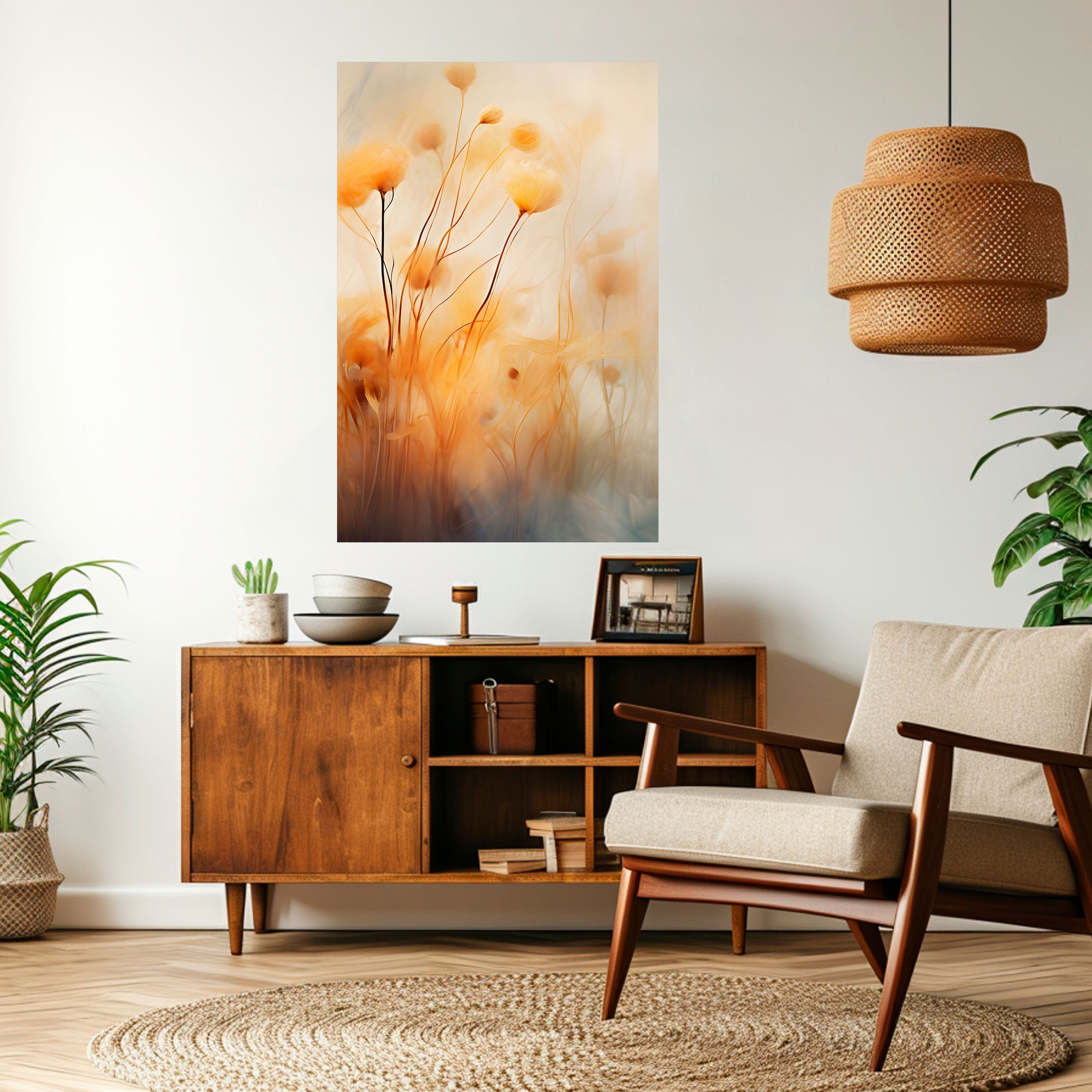 GOLDEN HUE EMBRACE Peel and Stick Vertical Poster