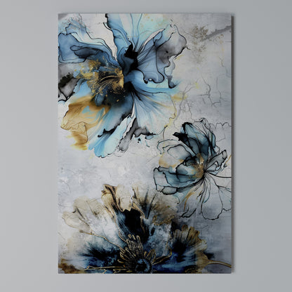 COBALT BLOSSOMS Cuadro en lienzo vertical