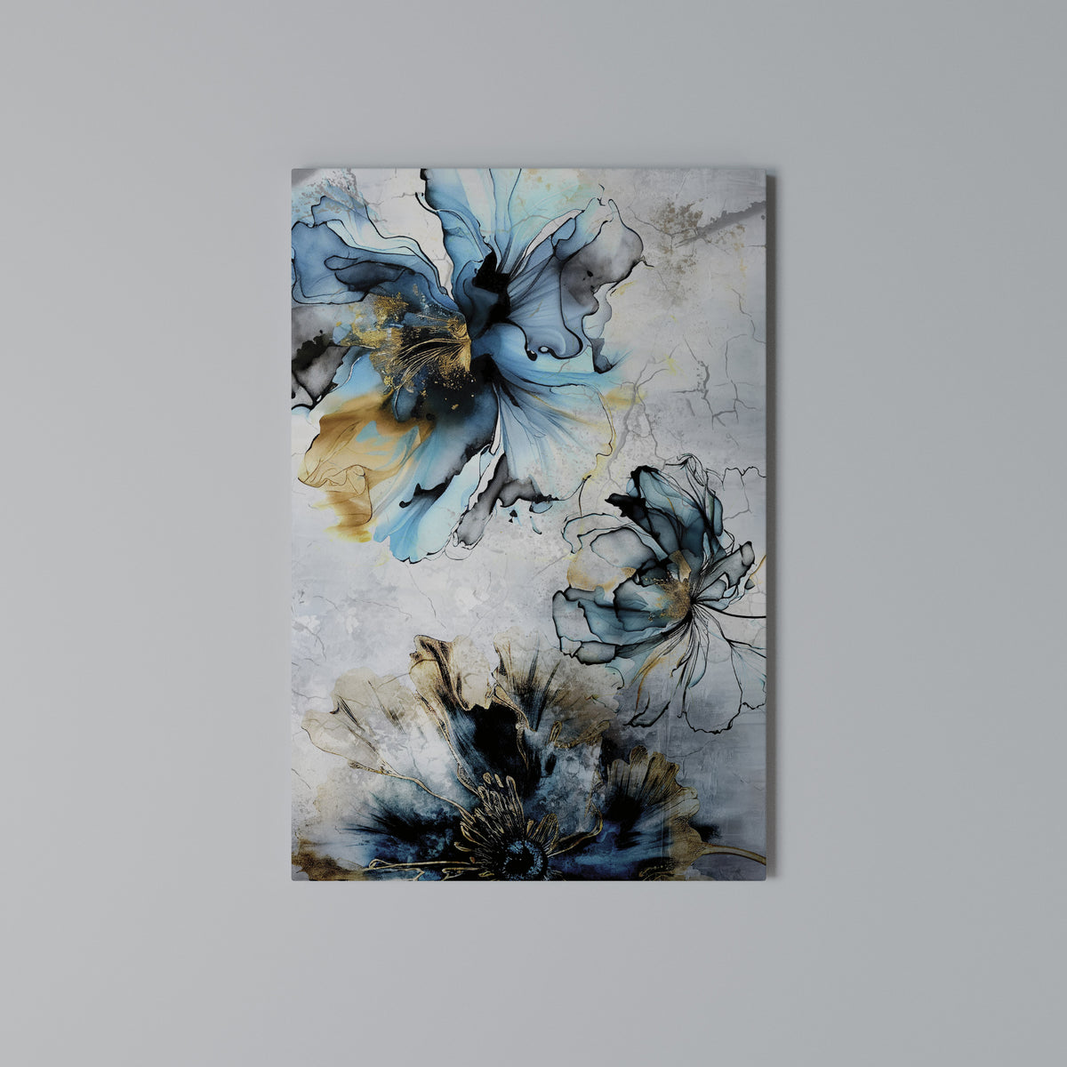 COBALT BLOSSOMS Cuadro en lienzo vertical