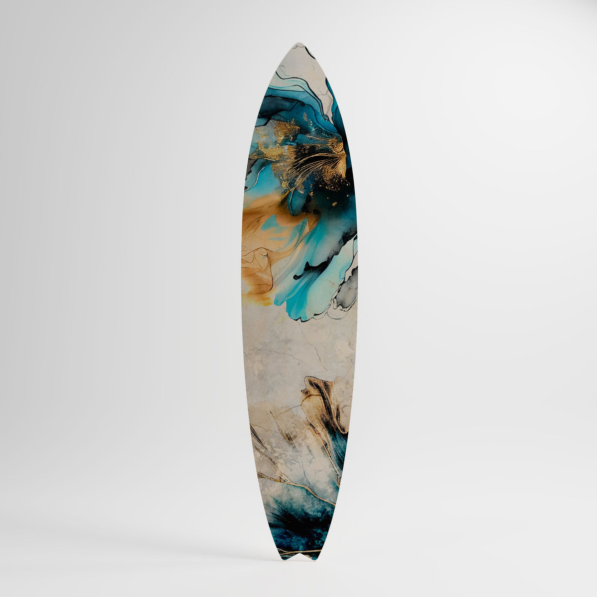 COBALT BLOSSOMS Surfboard Decorative Panel