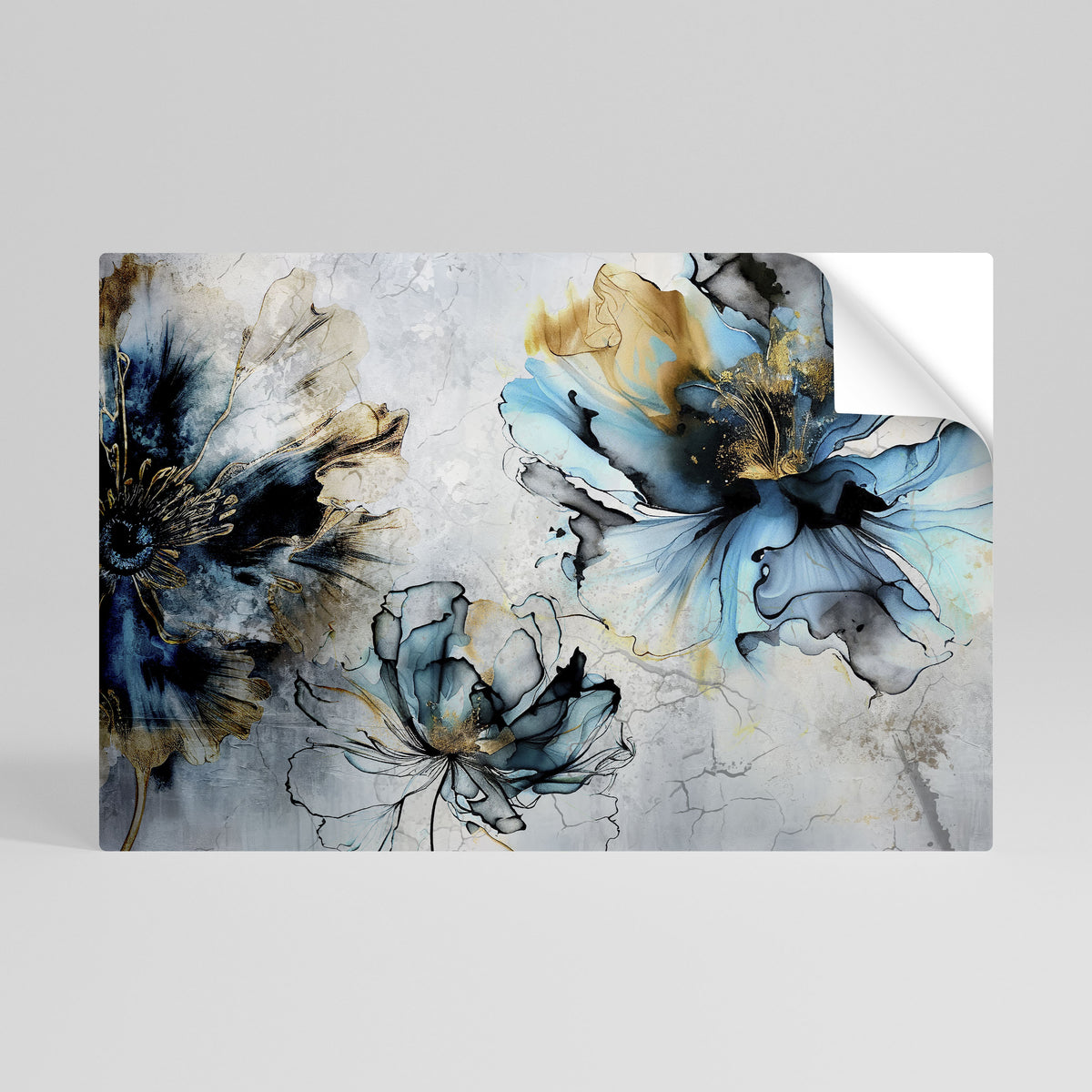 COBALT BLOSSOMS Póster adhesivo horizontal
