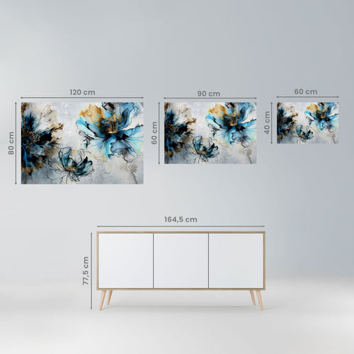 COBALT BLOSSOMS Póster Horizontal Adhesivo