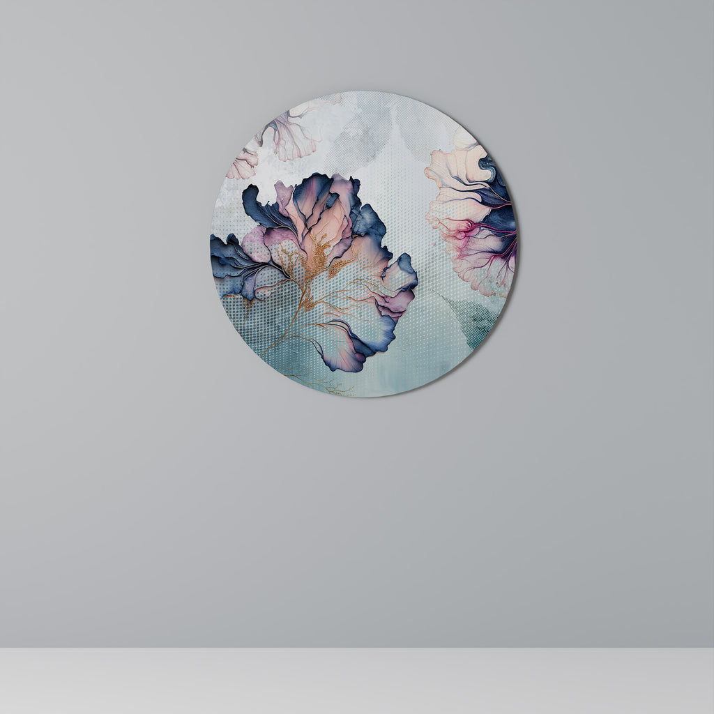 Arte de pared redondo ICY BLOSSOMS