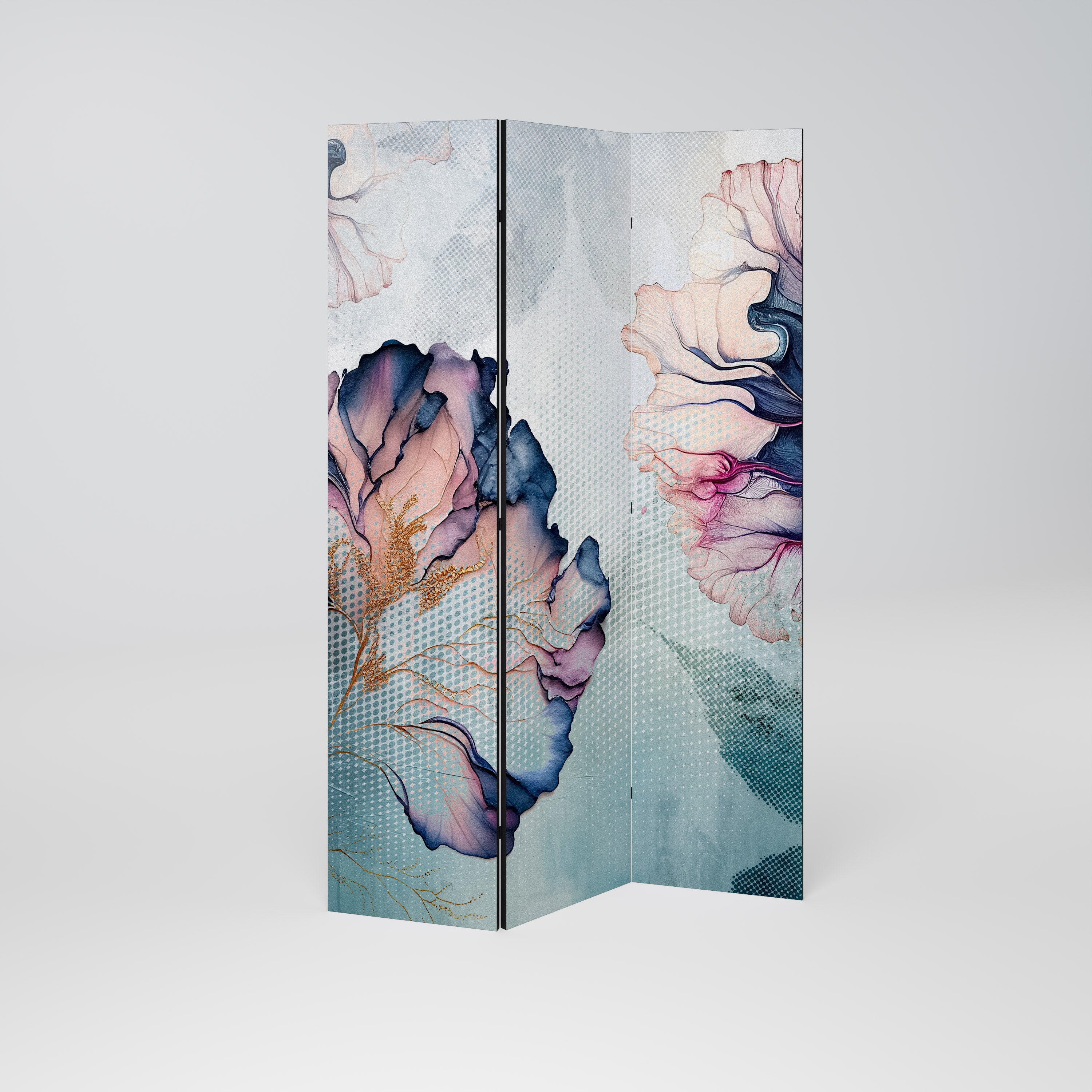 Biombo decorativo de 3 paneles ICY BLOSSOMS