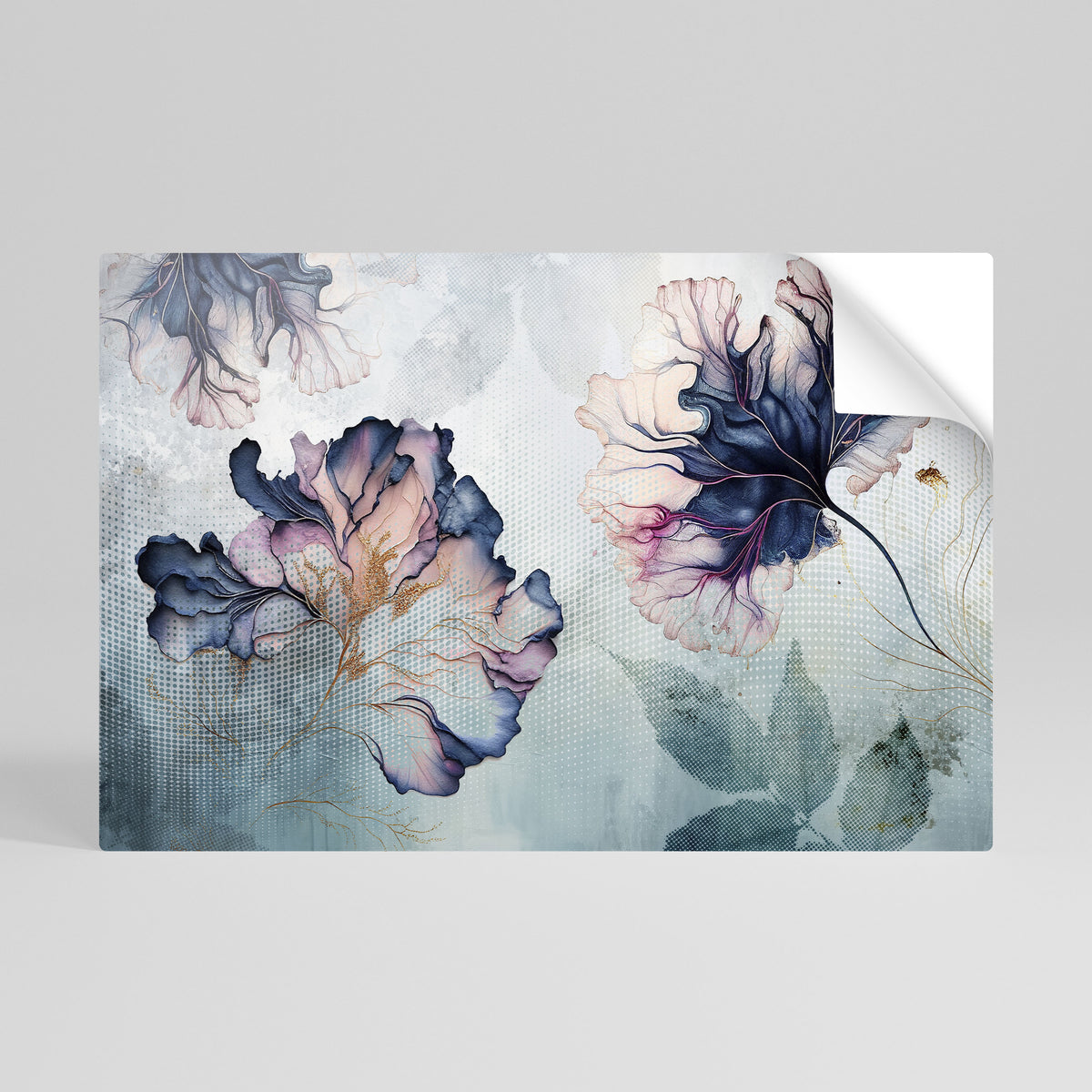ICY BLOSSOMS Póster adhesivo horizontal