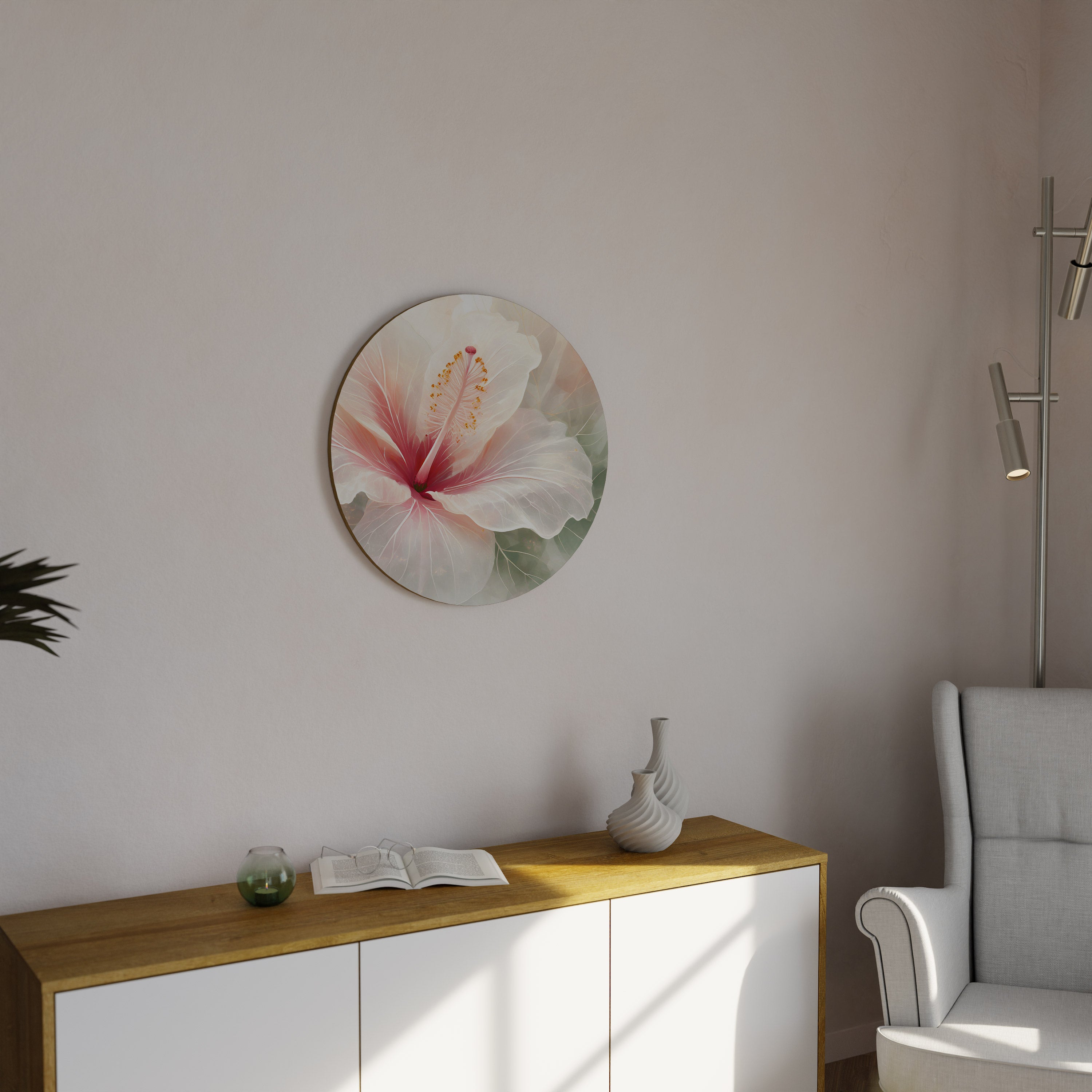 Arte de pared redondo GOSSAMER FLORAL DREAM