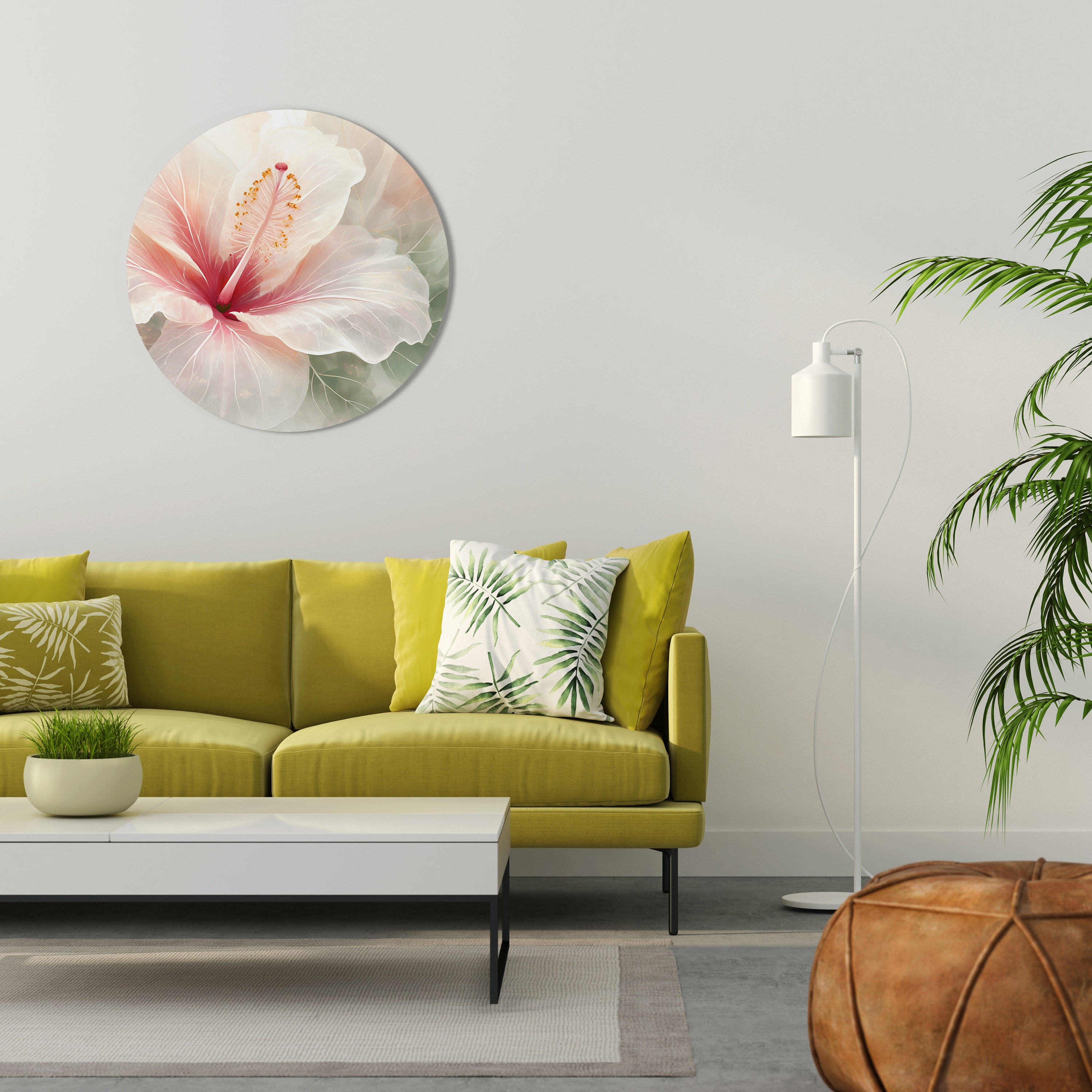 Arte de pared redondo GOSSAMER FLORAL DREAM