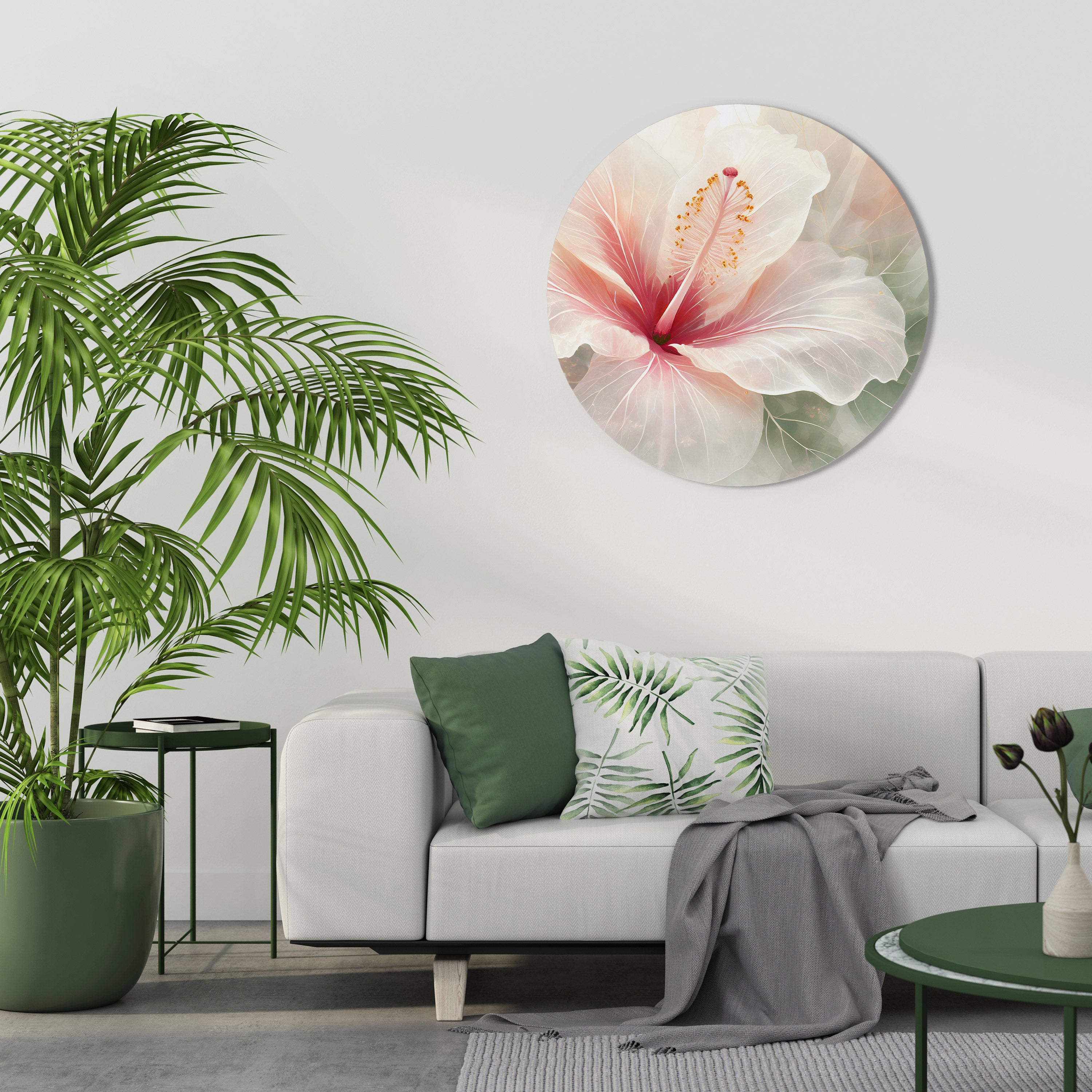 Arte de pared redondo GOSSAMER FLORAL DREAM