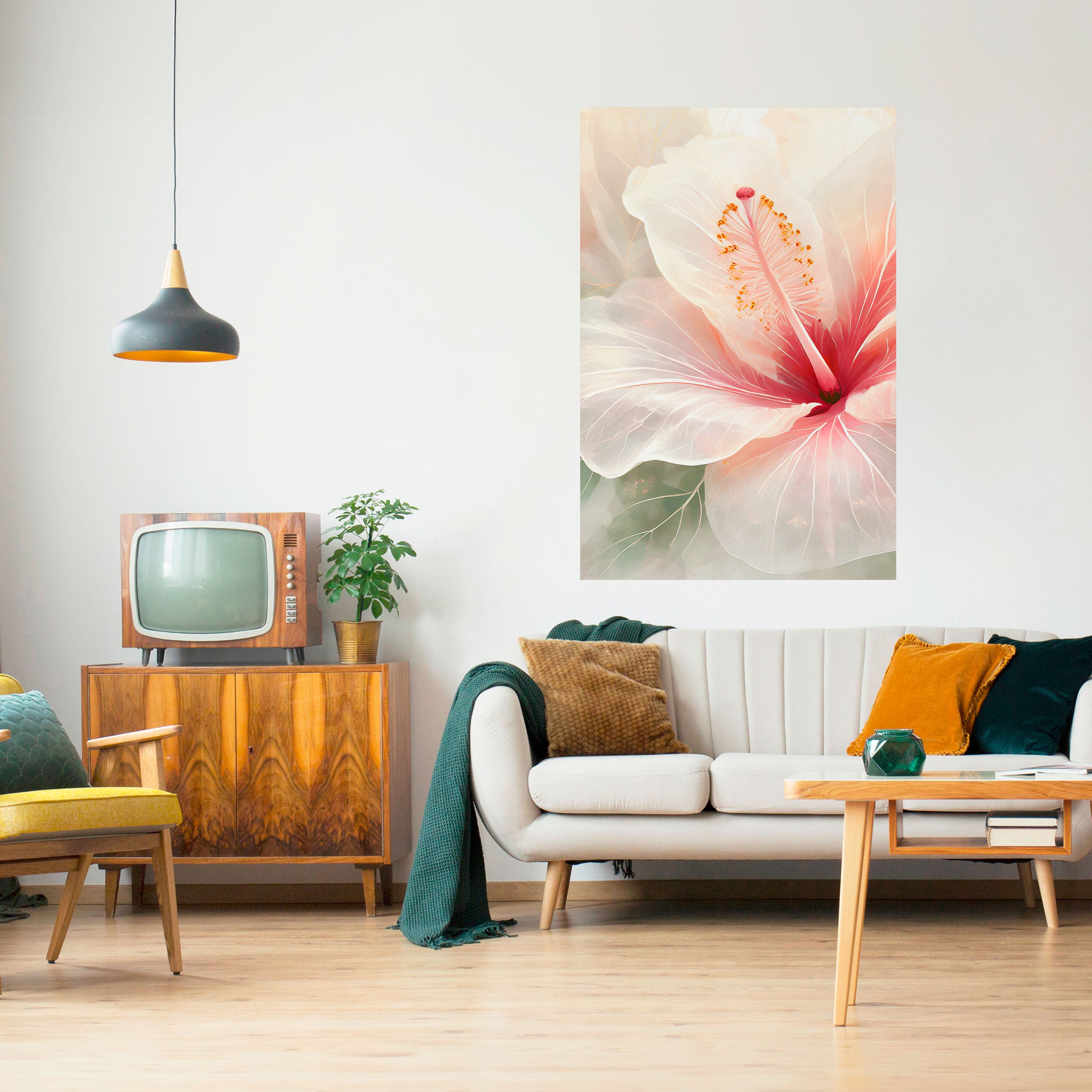 GOSSAMER FLORAL DREAM Peel and Stick Vertical Poster