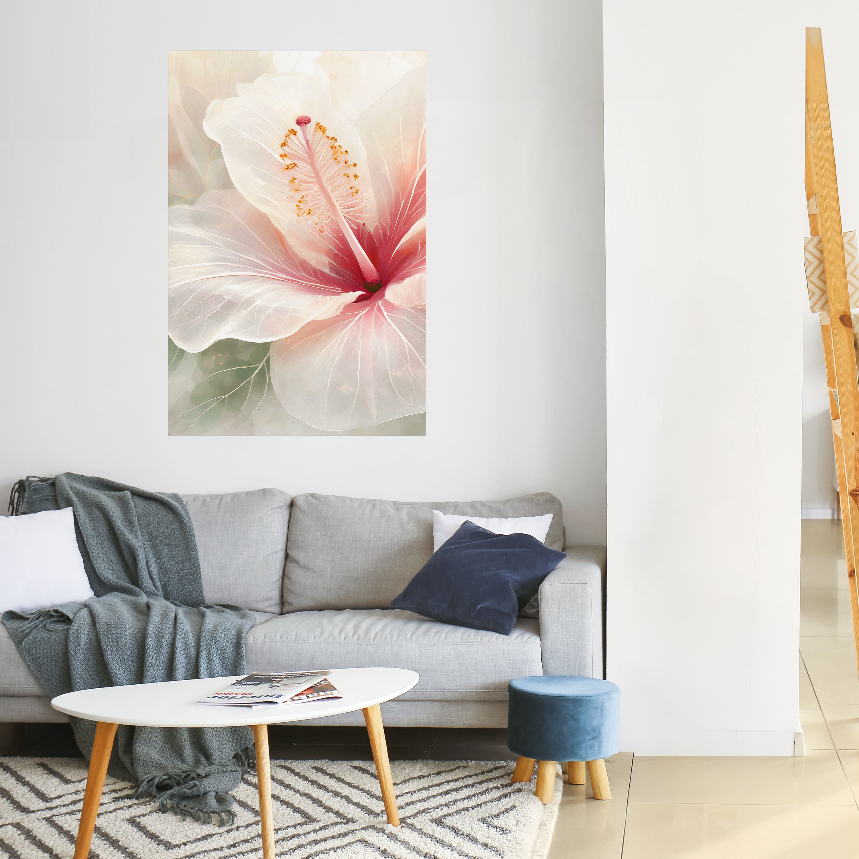 GOSSAMER FLORAL DREAM Peel and Stick Vertical Poster