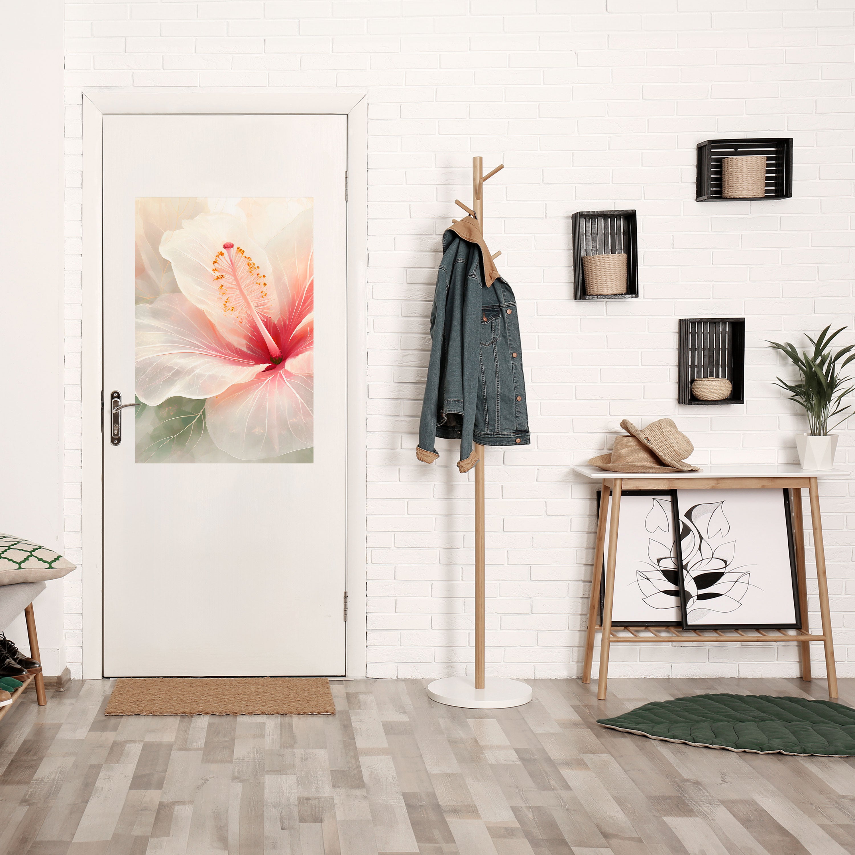 GOSSAMER FLORAL DREAM Peel and Stick Vertical Poster