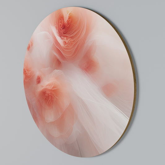 TENDER BLOSSOM VEIL Arte de pared redondo