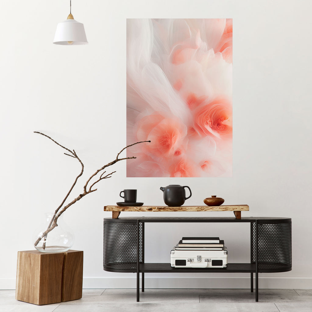 TENDER BLOSSOM VEIL Peel and Stick Vertical Poster