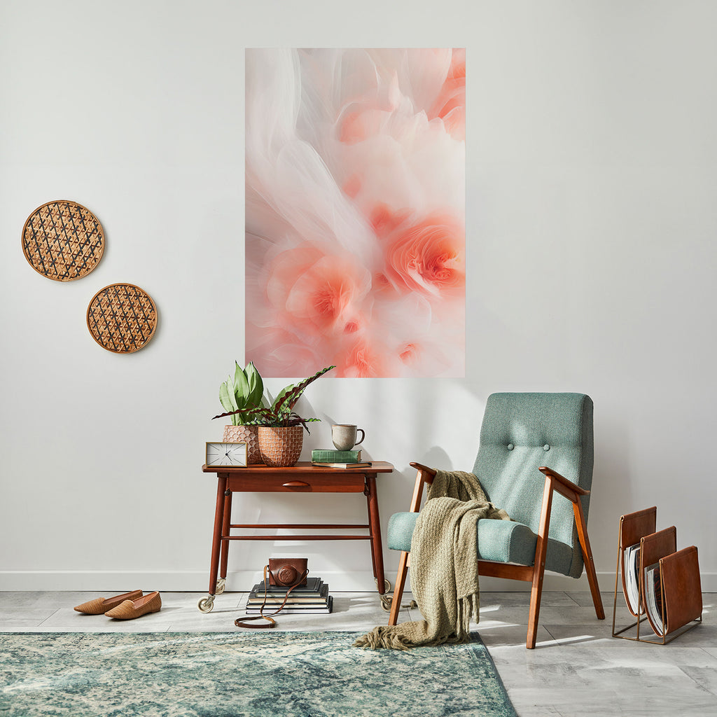 TENDER BLOSSOM VEIL Peel and Stick Vertical Poster