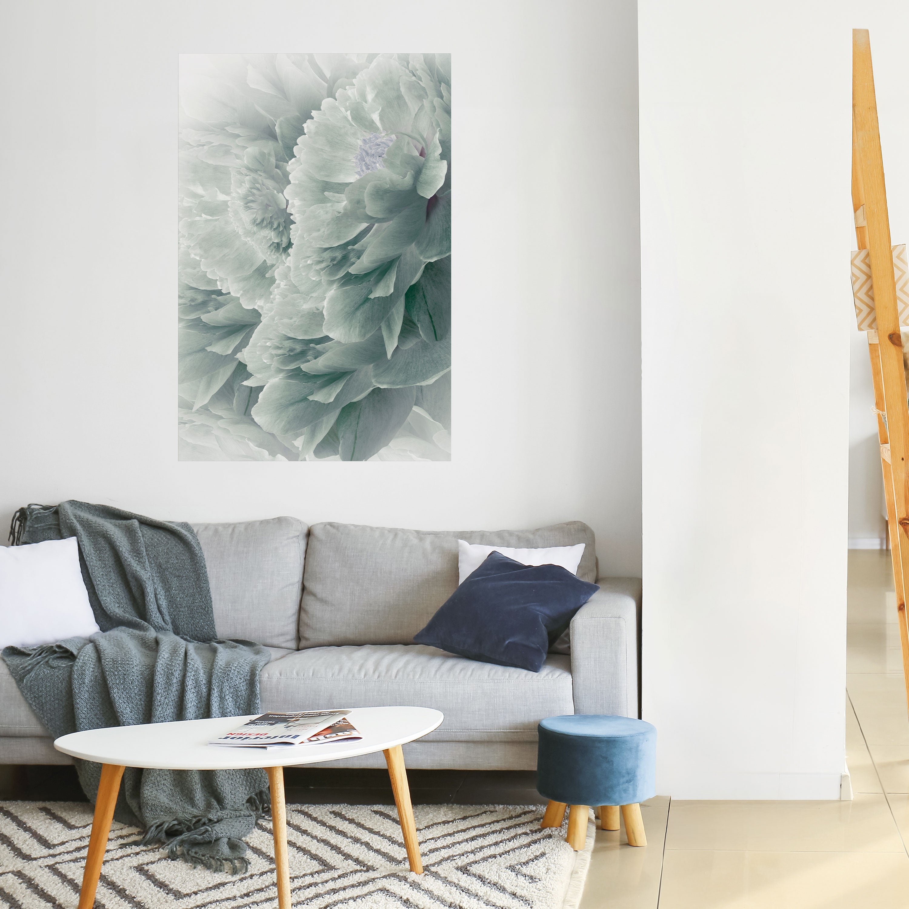 Póster vertical autoadhesivo de PEONÍAS DE ÁRBOL