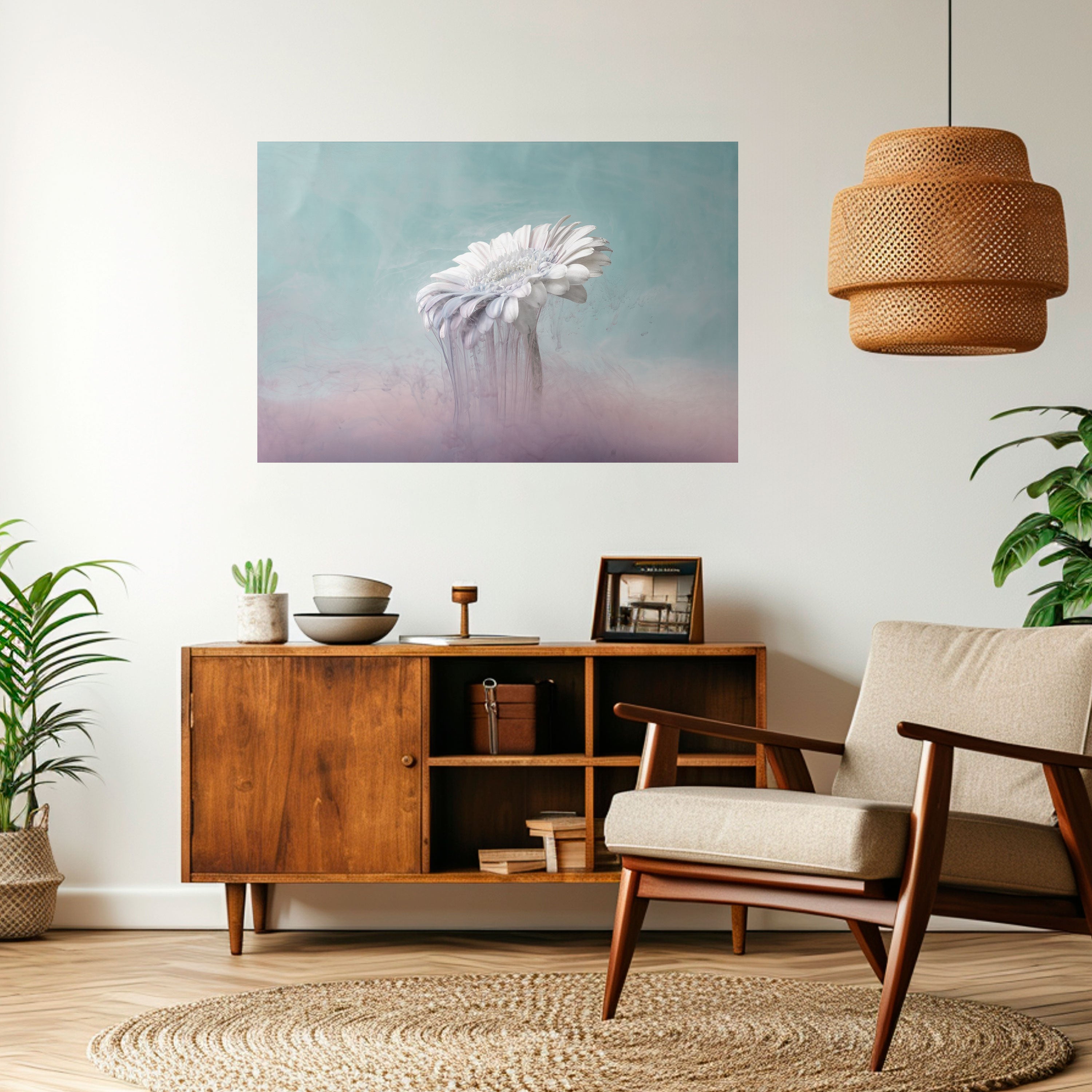 MELTING GERBERA Peel and Stick Horizontal Poster