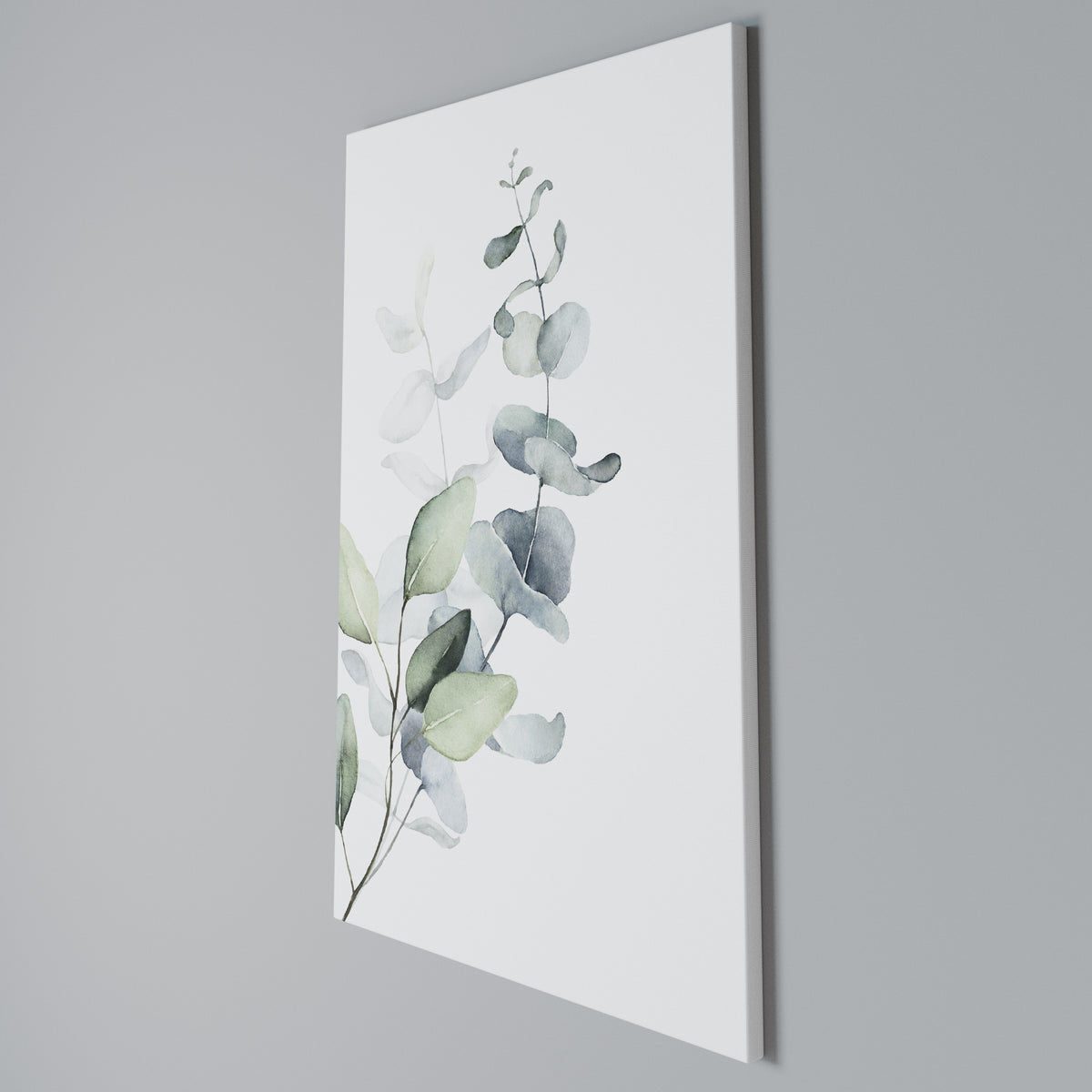 AQUA LEAF SYMPHONY Cuadro en lienzo vertical