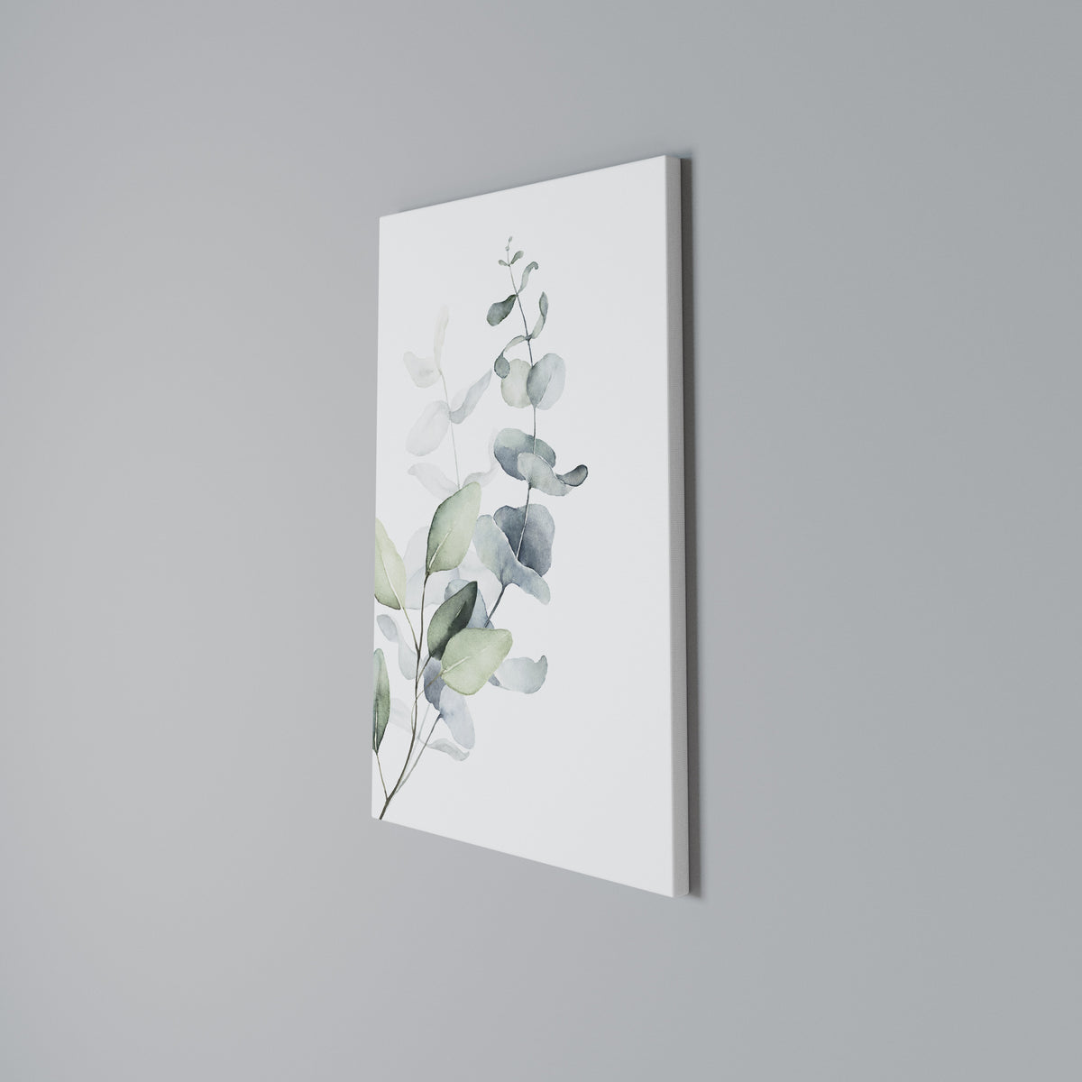 AQUA LEAF SYMPHONY Cuadro en lienzo vertical