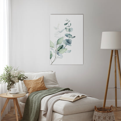 AQUA LEAF SYMPHONY Cuadro en lienzo vertical