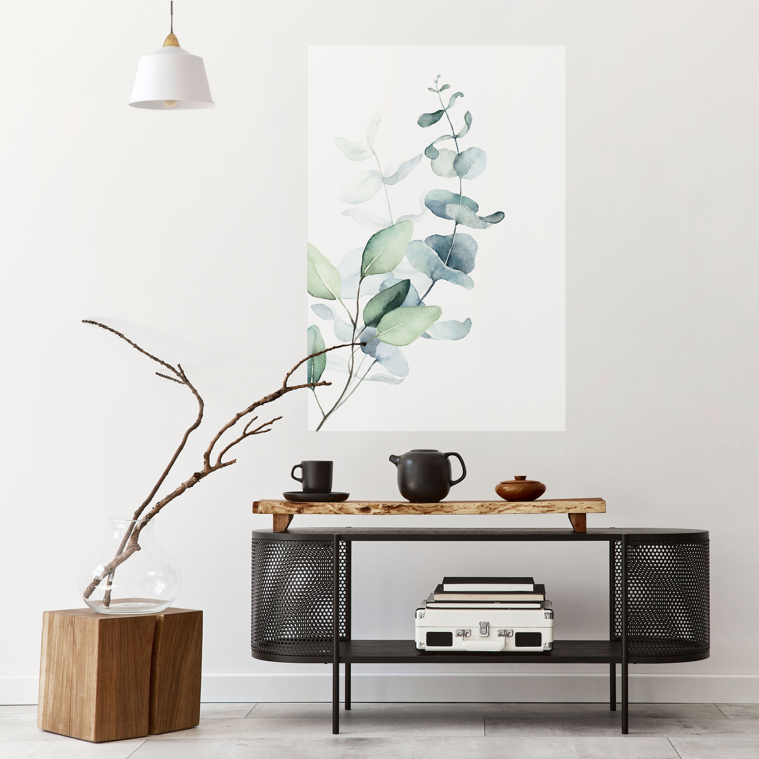 Póster vertical autoadhesivo AQUA LEAF SYMPHONY