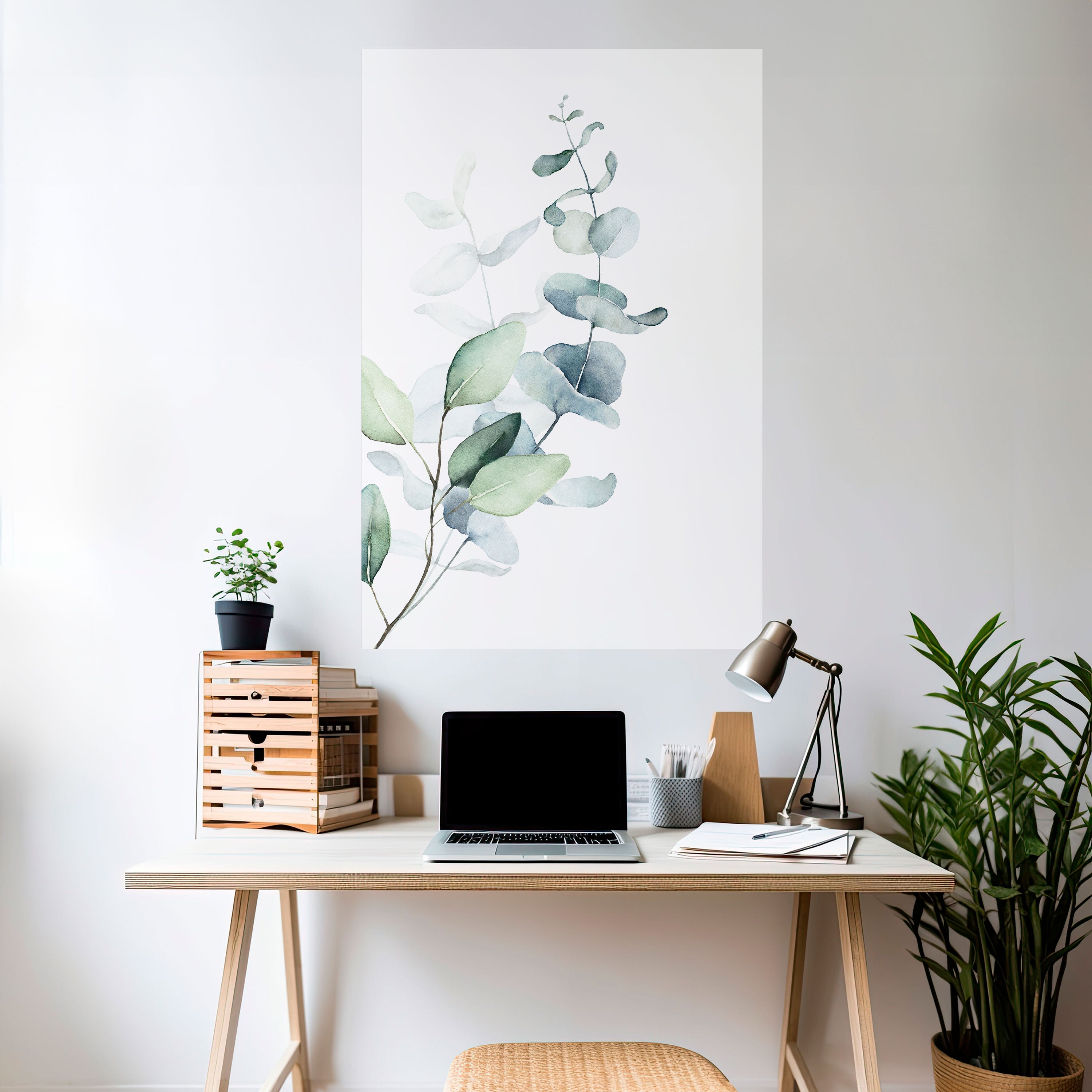 Póster vertical autoadhesivo AQUA LEAF SYMPHONY