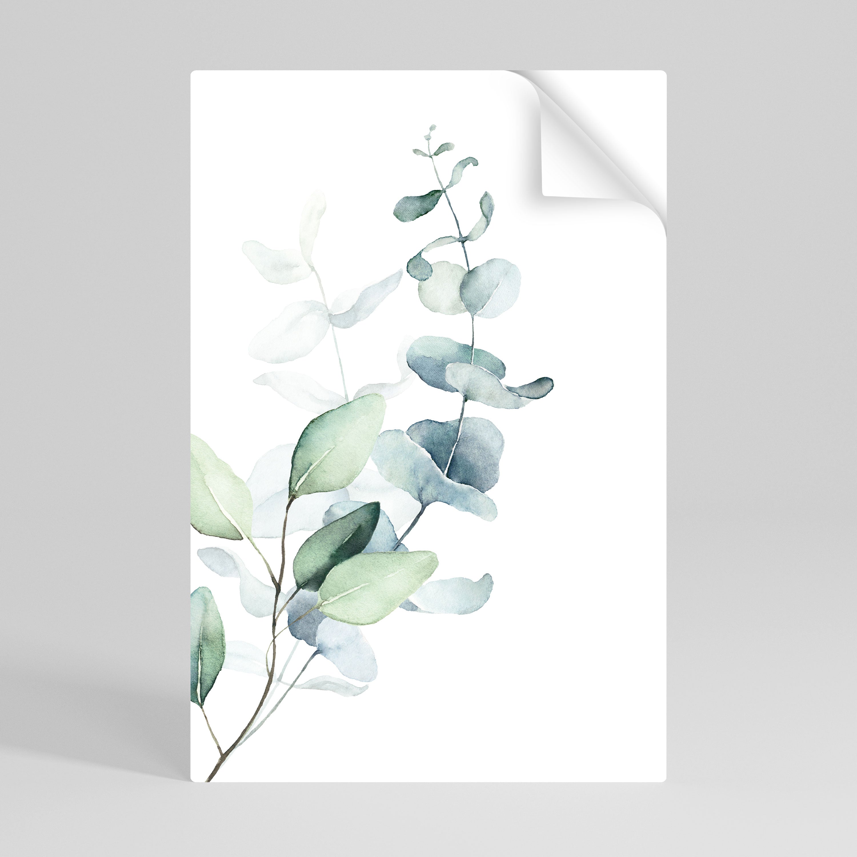 Póster vertical autoadhesivo AQUA LEAF SYMPHONY