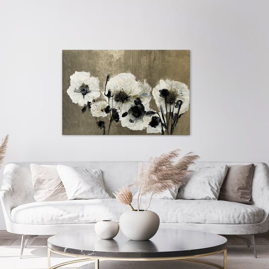 HARMONY IN WHITE Cuadro en lienzo horizontal