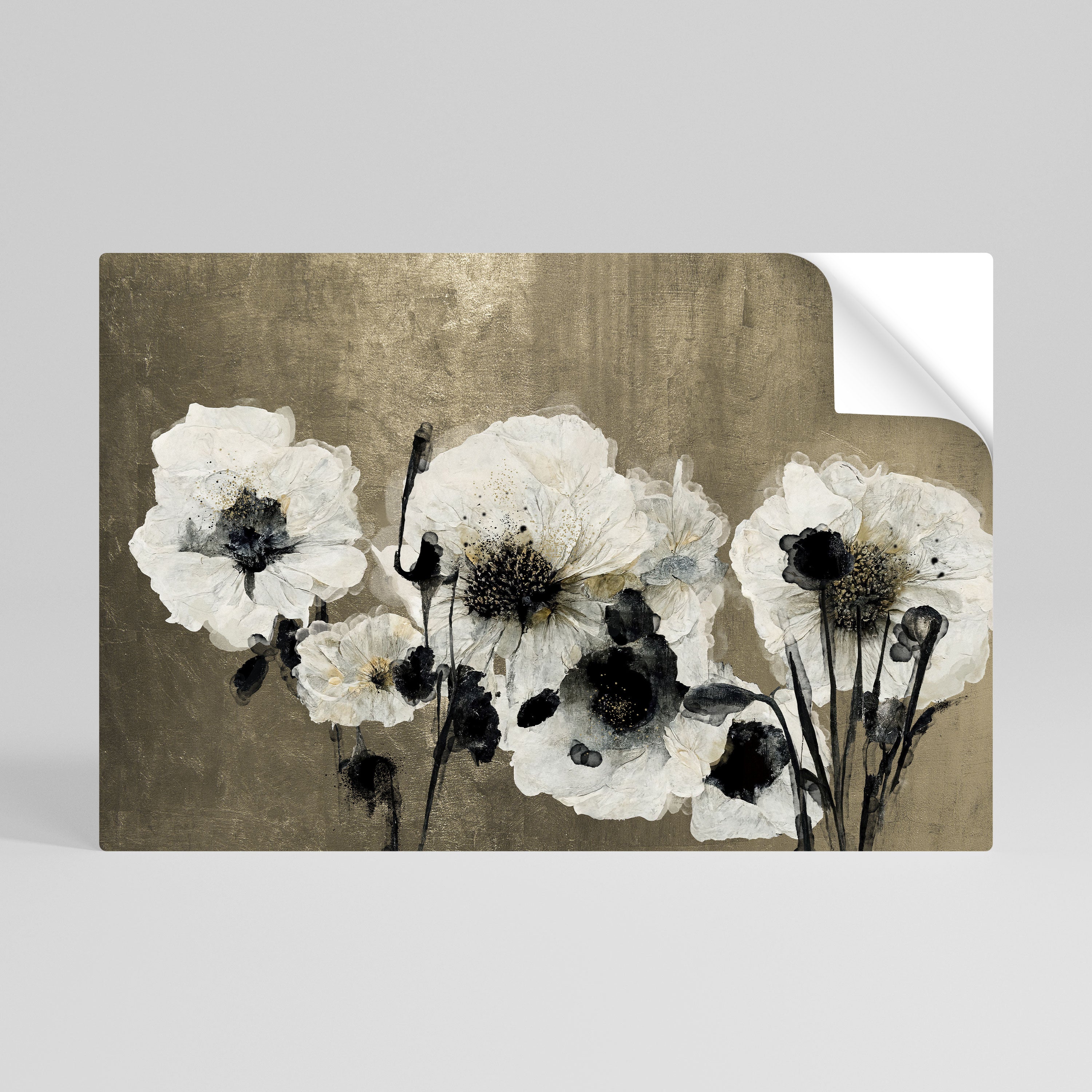 HARMONY IN WHITE Póster adhesivo horizontal