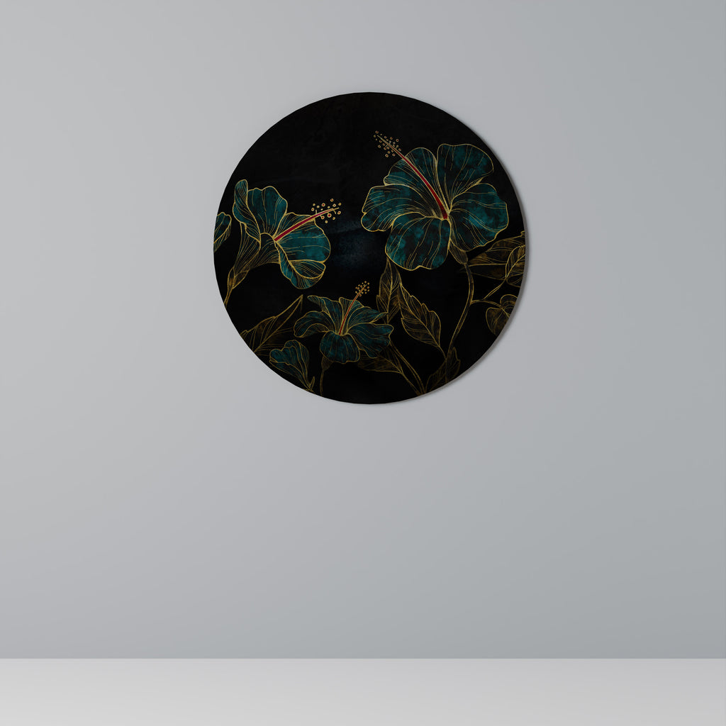 Arte de pared redondo EMBERED BLOOM