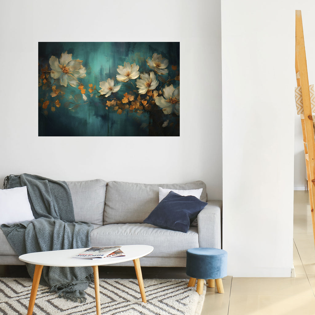 TRANQUIL GARDEN MUSE Peel and Stick Horizontal Poster