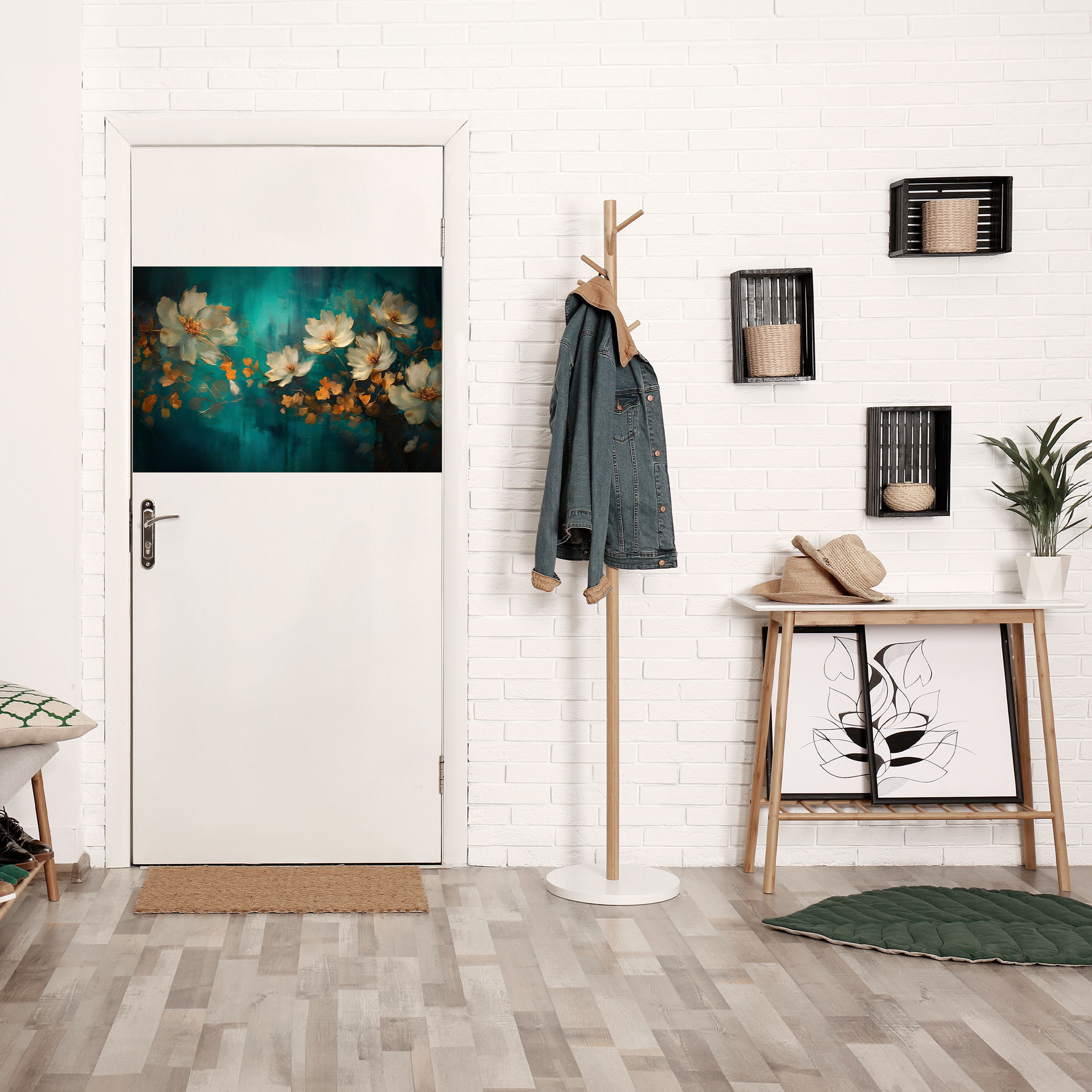 TRANQUIL GARDEN MUSE Peel and Stick Horizontal Poster