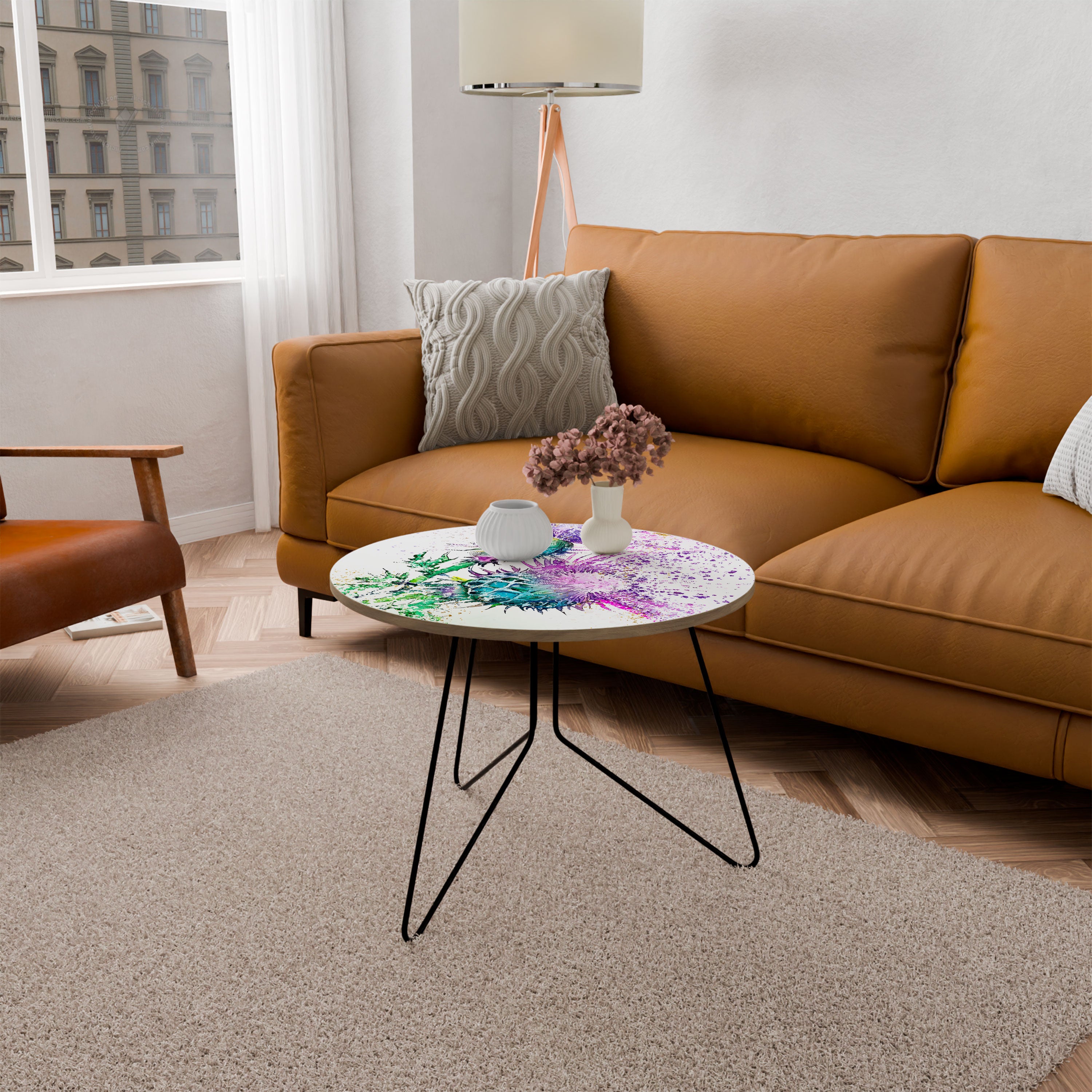 Mesa de centro 69 CARDO COLORIDO DANZA