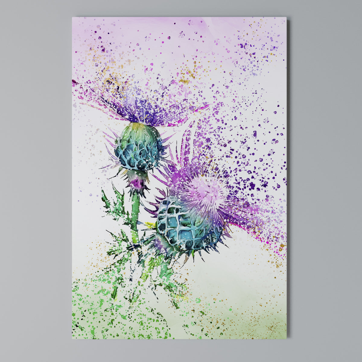 COLORFUL THISTLE DANCE Cuadro en lienzo vertical
