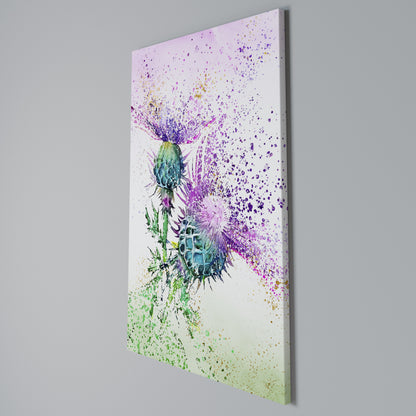 COLORFUL THISTLE DANCE Cuadro en lienzo vertical
